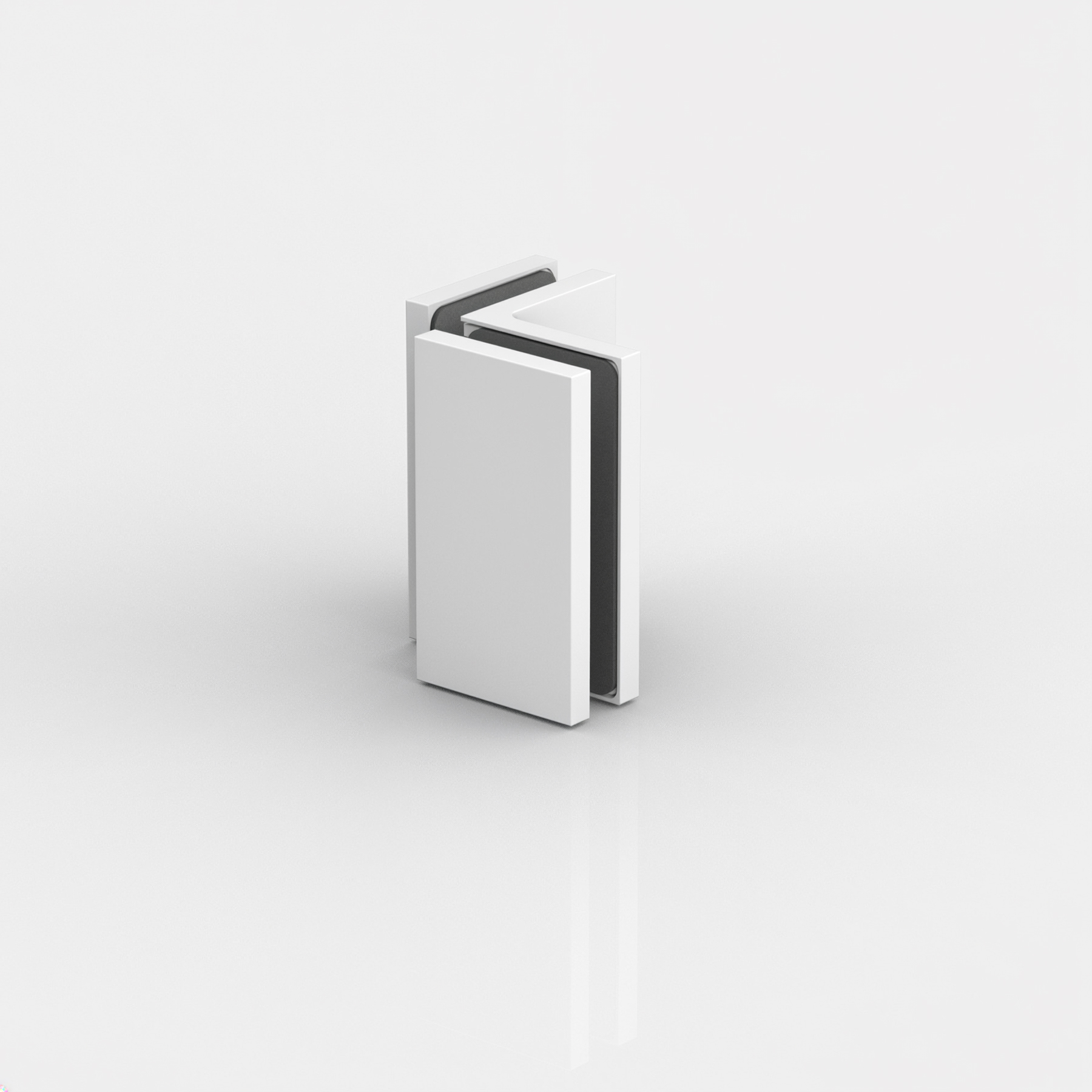 Fasta vinkelbeslag glas‑glas 90°