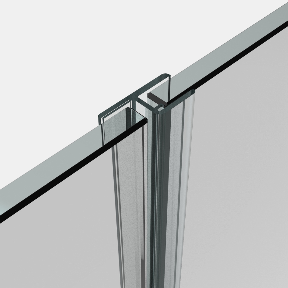 Tätningsprofil glas-glas 180°
