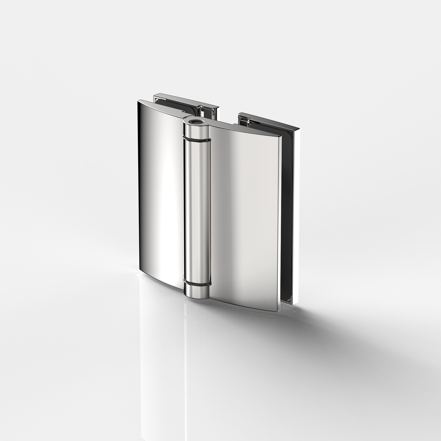 Anslagsgångjärn glas‑glas 180°