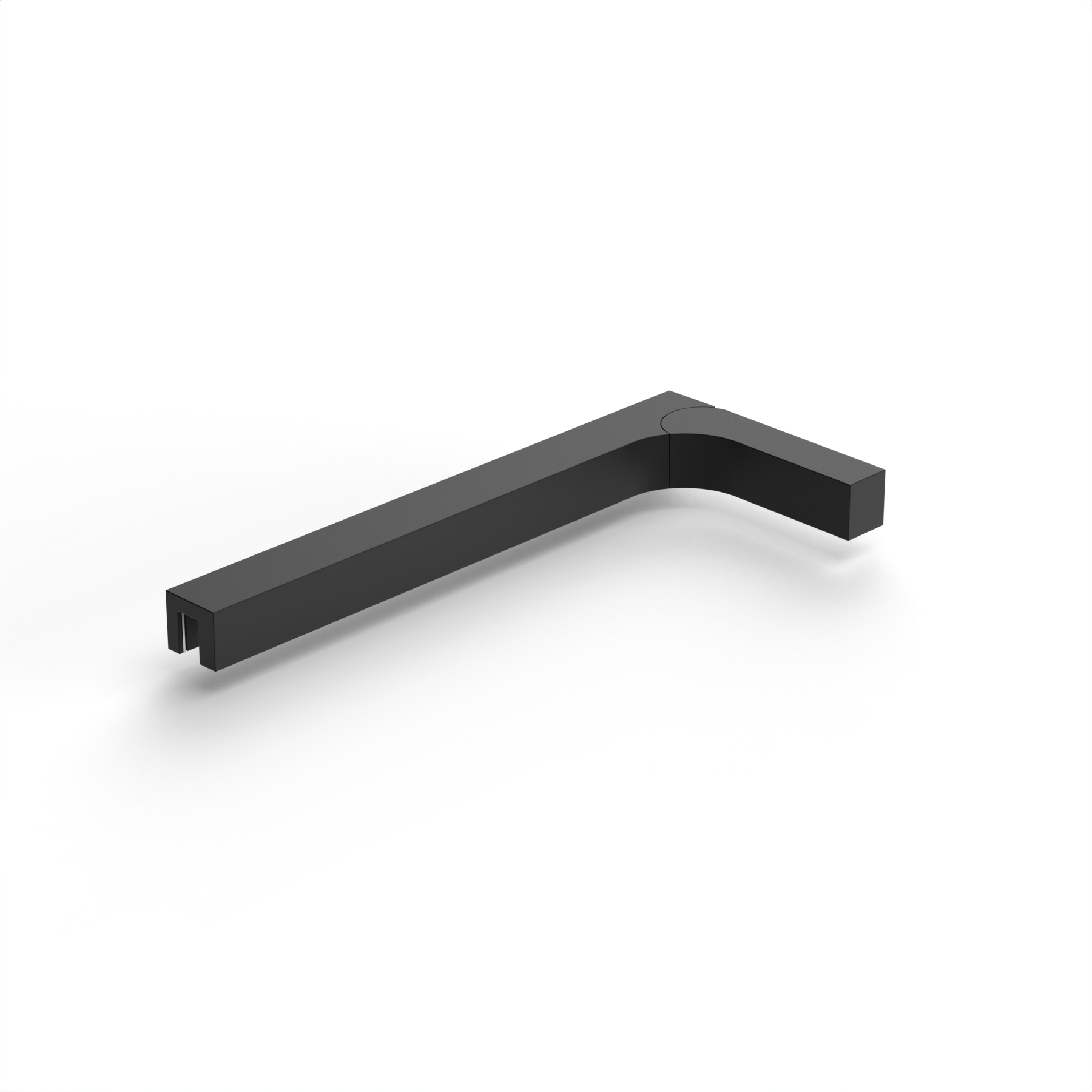 Stabiliserings‑vinkelbeslag glas–vägg 90°