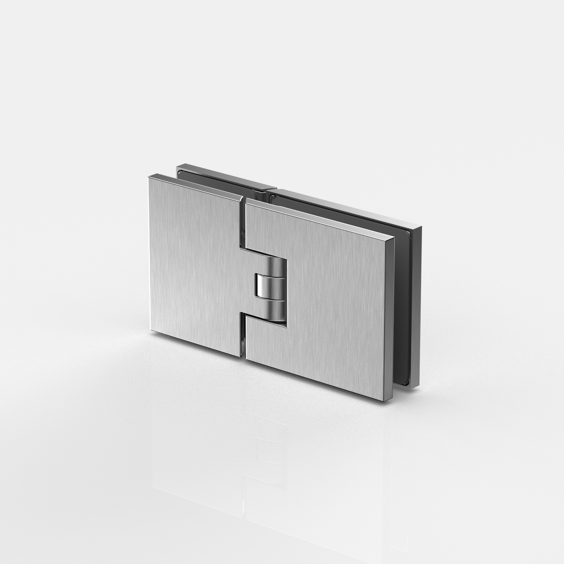 Pendelgångjärn, glas‑glas 180°