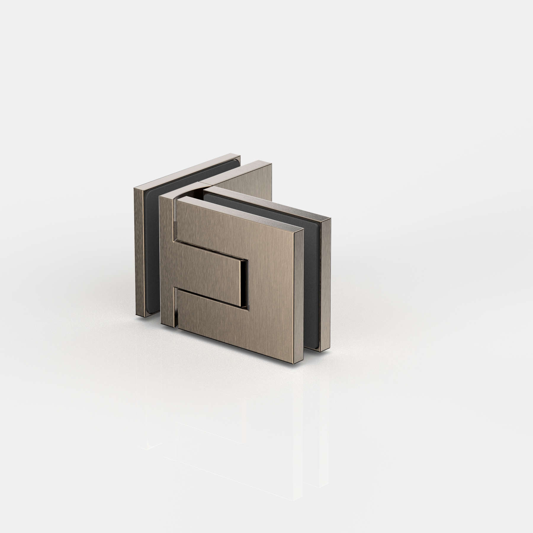 Pendelgångjärn, glas‑glas 90°
