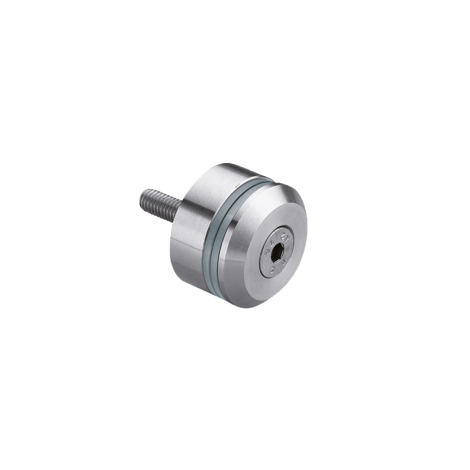 Punktfäste Ø30 mm, rostfritt stål 304, för 6–20 mm glas, med skruv M8×45 mm + 8×50 mm
