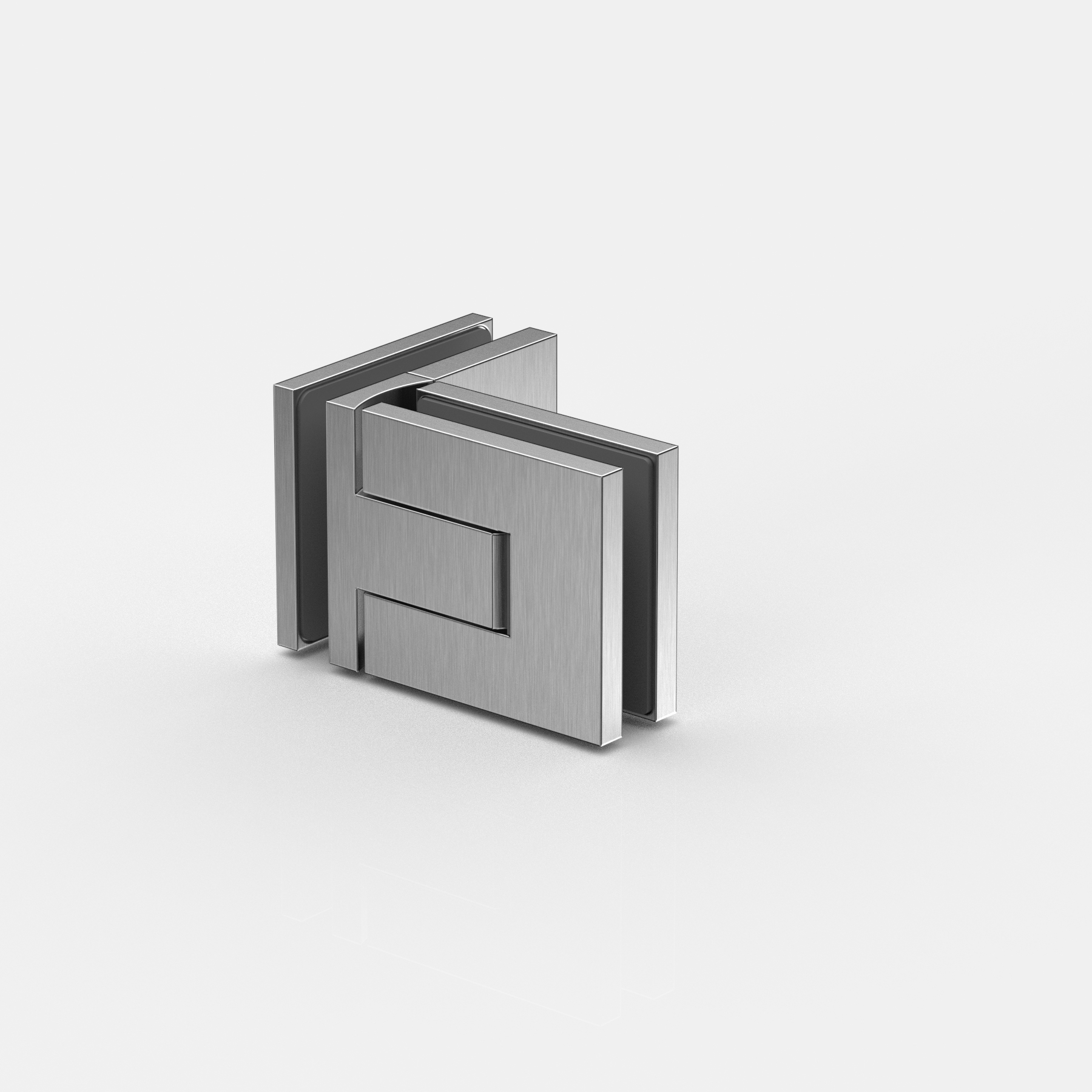 Pendelgångjärn, glas‑glas 90°