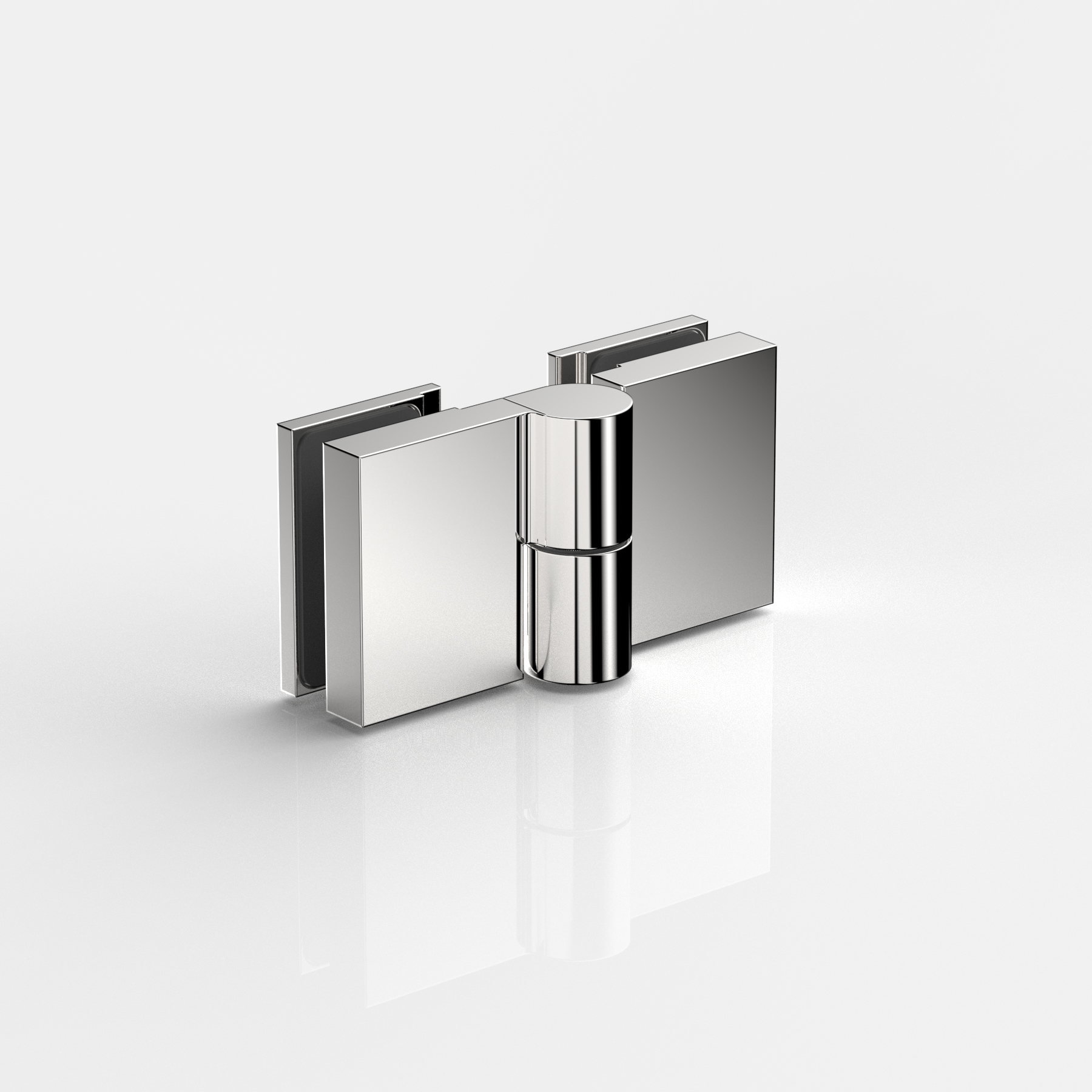 Anslagsgångjärn glas‑glas 180°