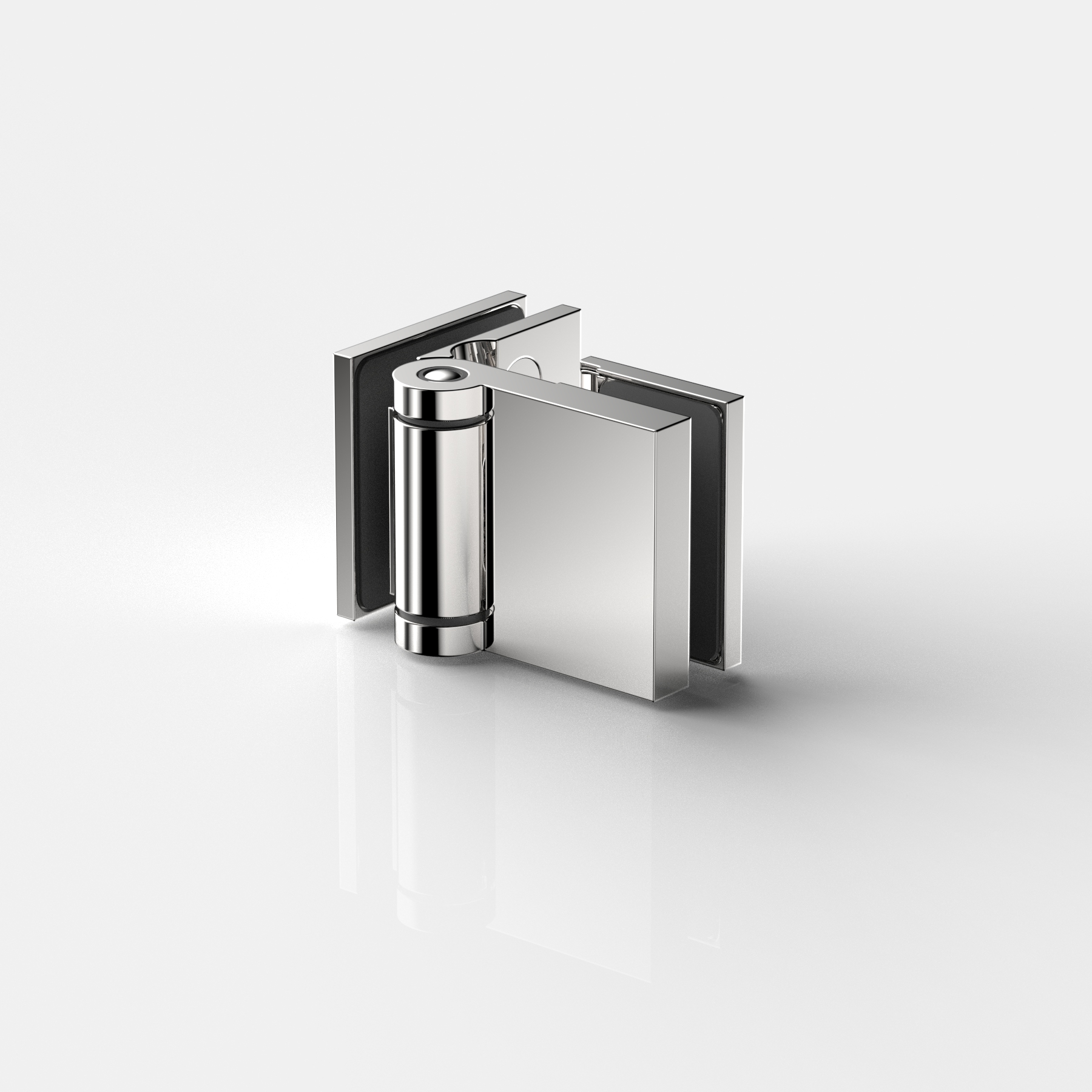 Anslagsgångjärn glas‑glas 90°