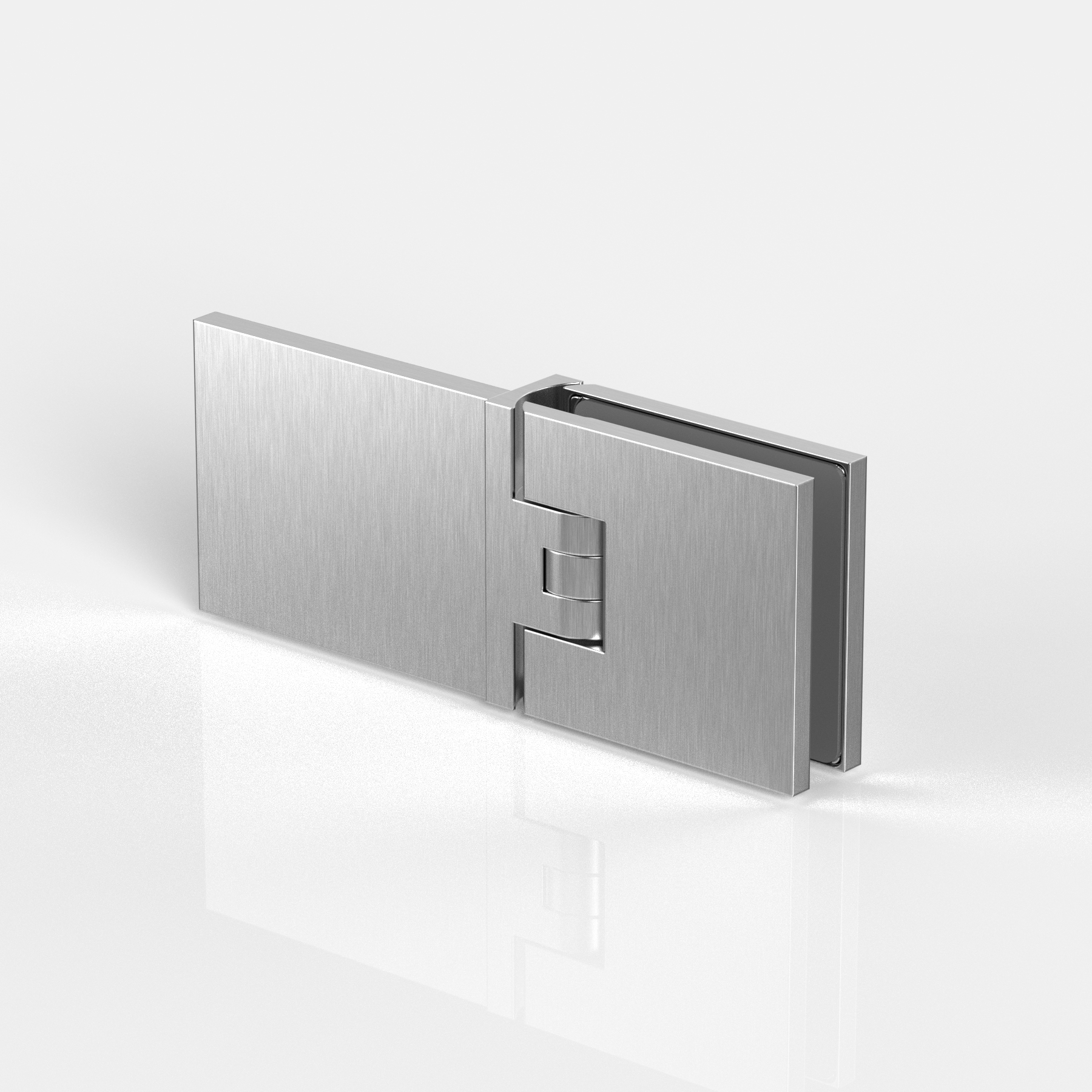 Pendelgångjärn, glas‑vägg 180°