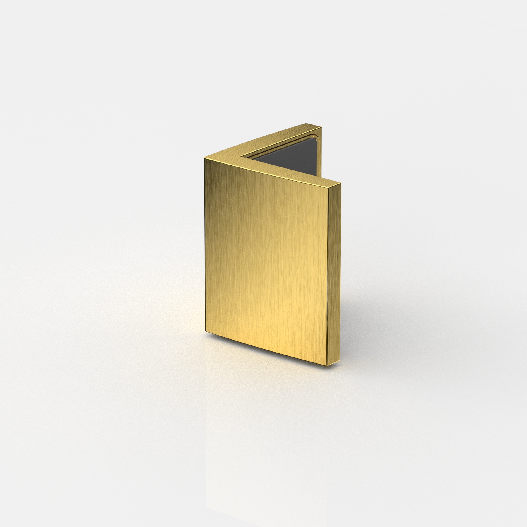 Fast beslag glas–glas 90°