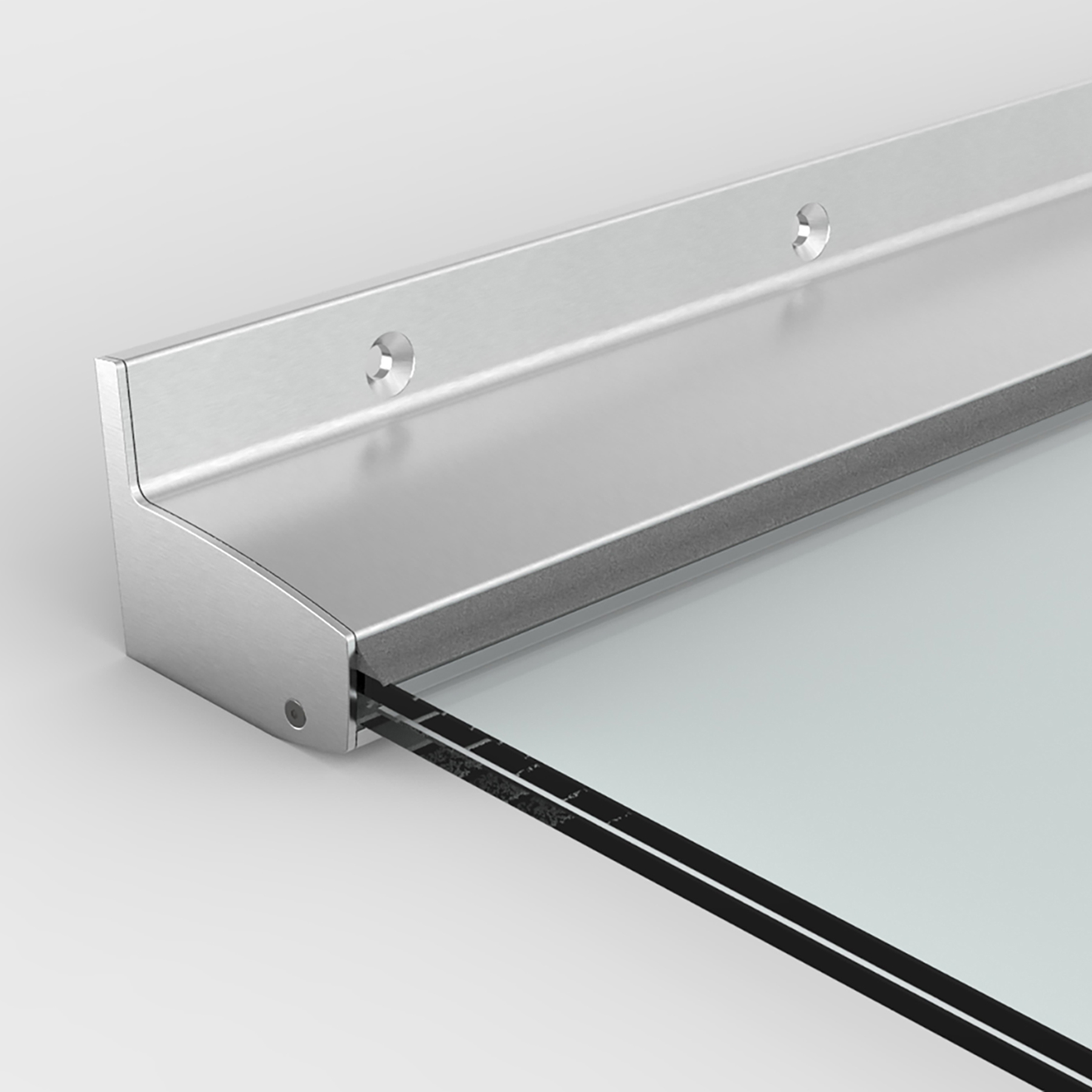 Canopy-väggprofil för laminerat glas 17,52 mm