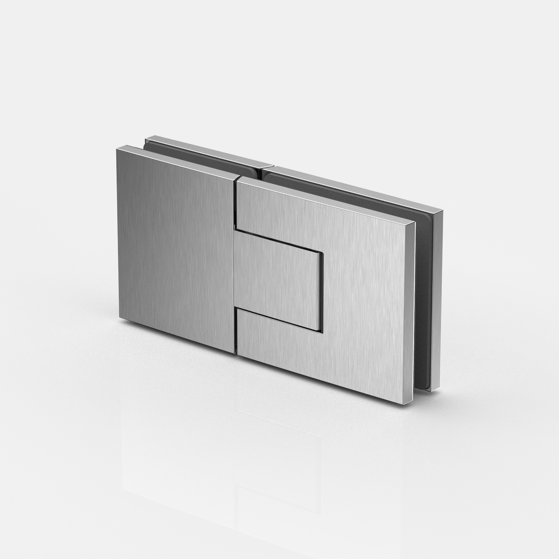 Pendelgångjärn, glas‑glas 180°