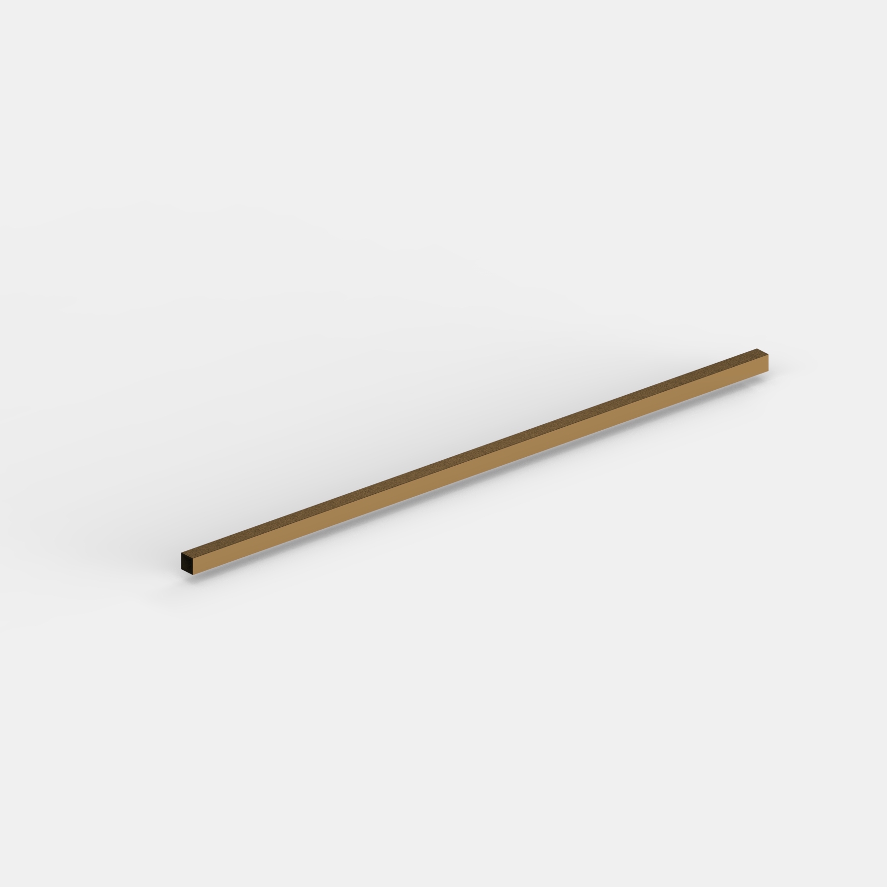 Rostfritt stålrör 15×15×2 mm, längd 1200 mm, guldbrons utseende (borstad)