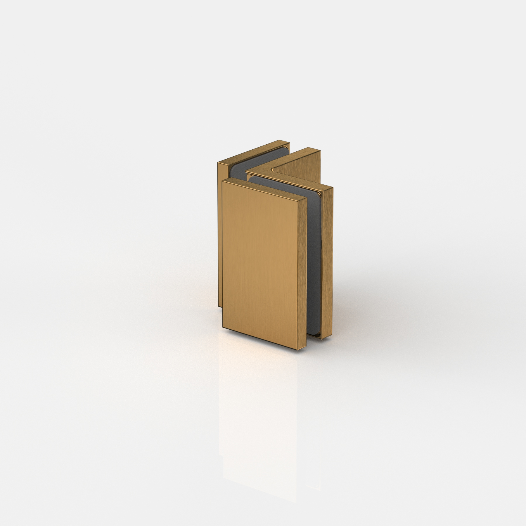 Fasta vinkelbeslag glas‑glas 90°