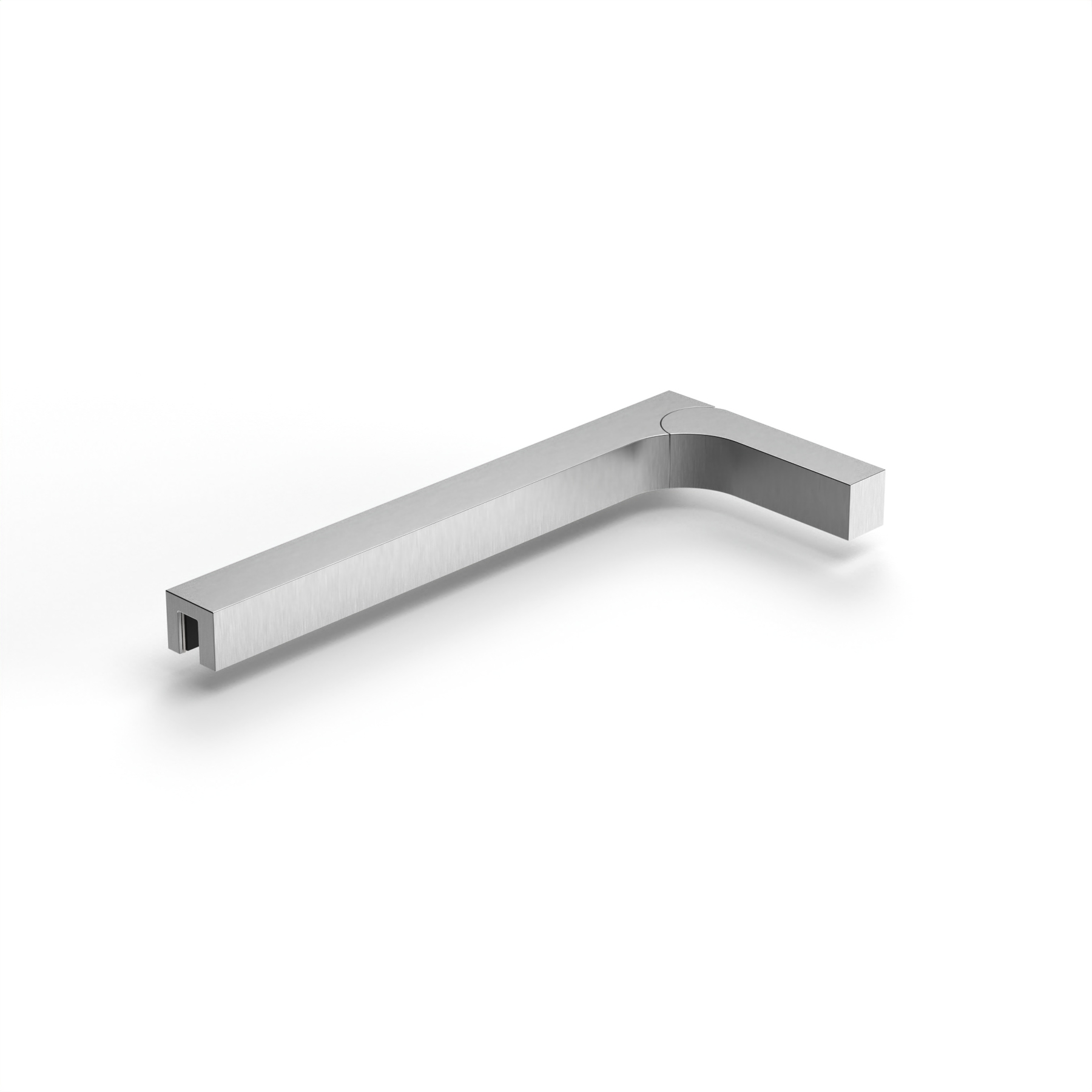 Stabiliserings‑vinkelbeslag glas–vägg 90°
