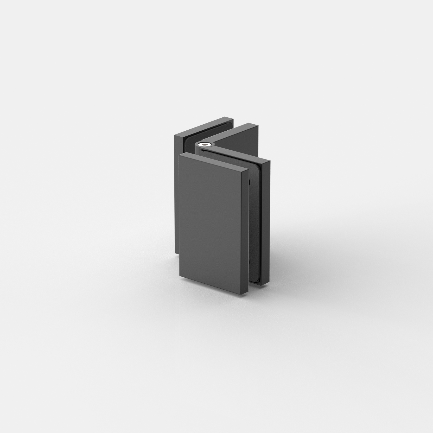Fasta vinkelbeslag glas‑glas 80°–180°