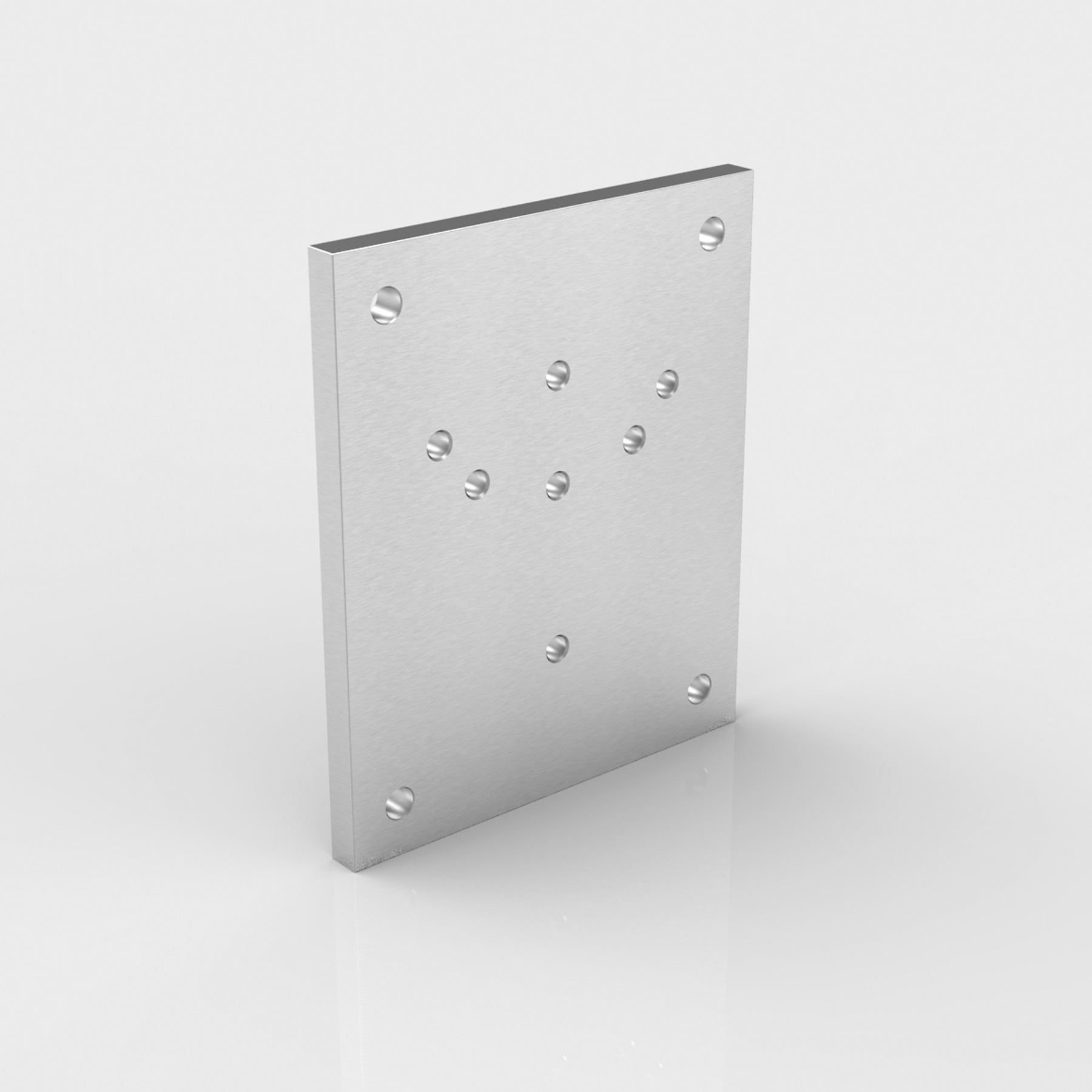Väggplatta 245×205×15 mm, stål, zinkpläterad