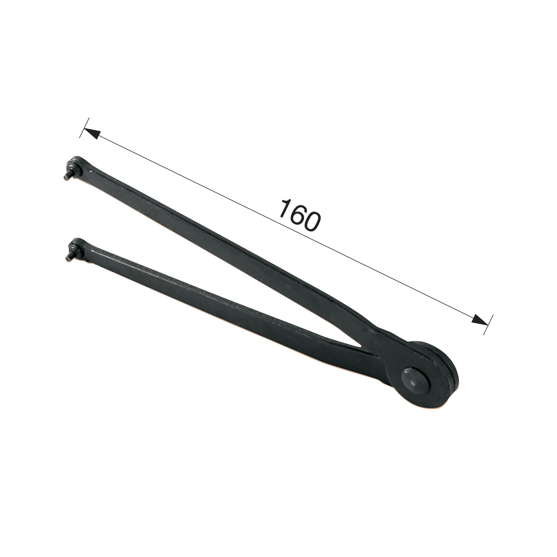 Haknyckel, justerbar, tapp Ø3, längd 4 mm