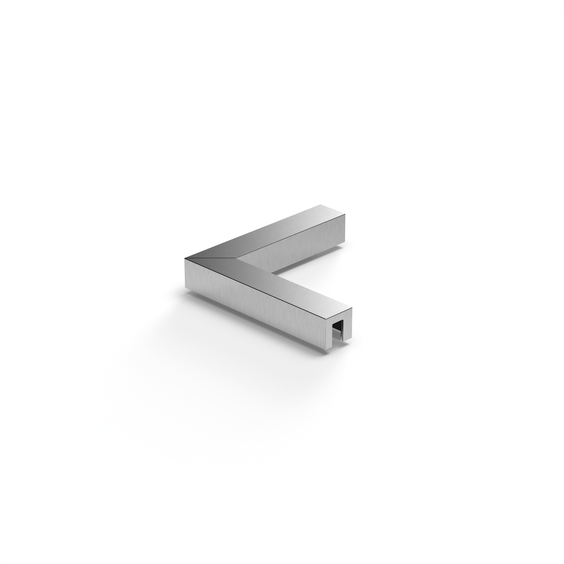 Stabiliserings‑vinkelbeslag glas–glas 90°