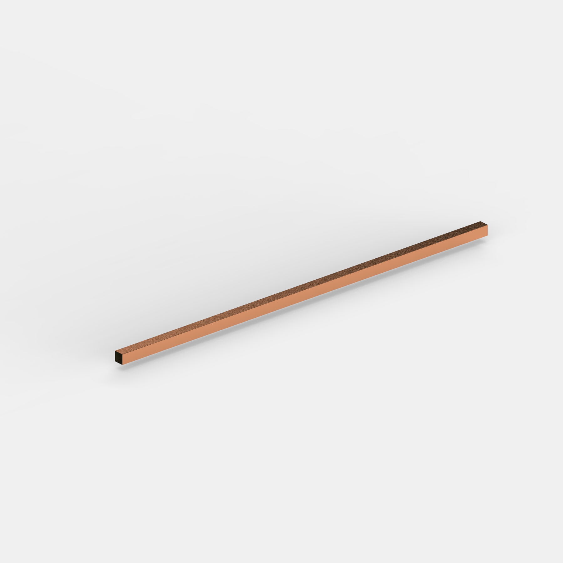 Rostfritt stålrör 15×15×2 mm, längd 1200 mm, koppar utseende (borstad)