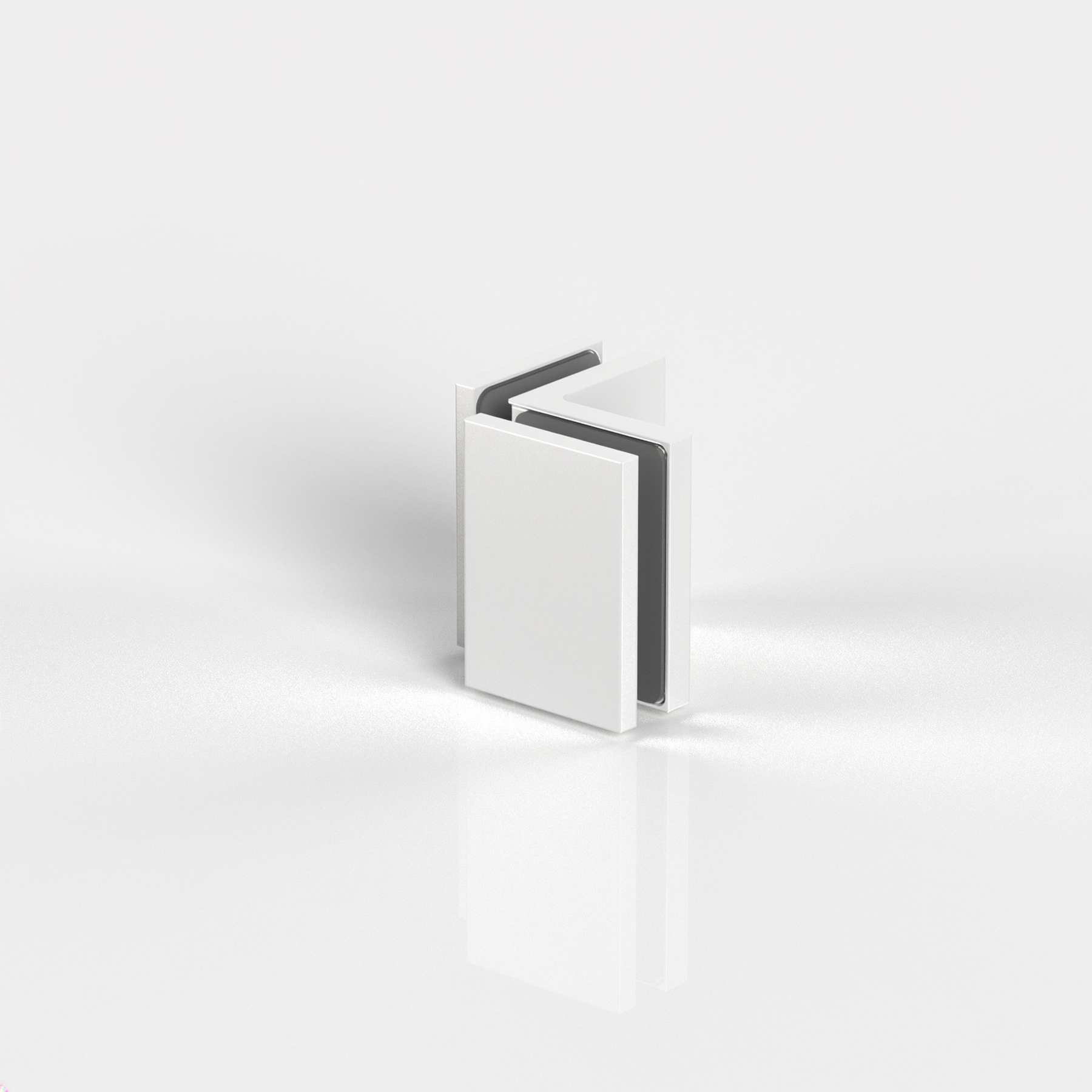 Fasta vinkelbeslag glas-glas 90°
