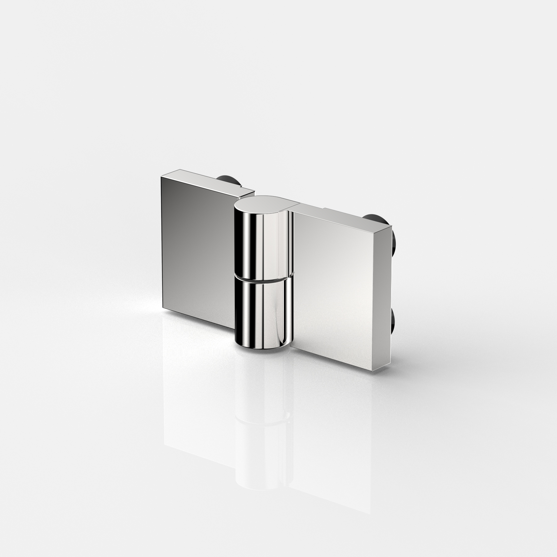 Anslagsgångjärn, glas‑glas 180°