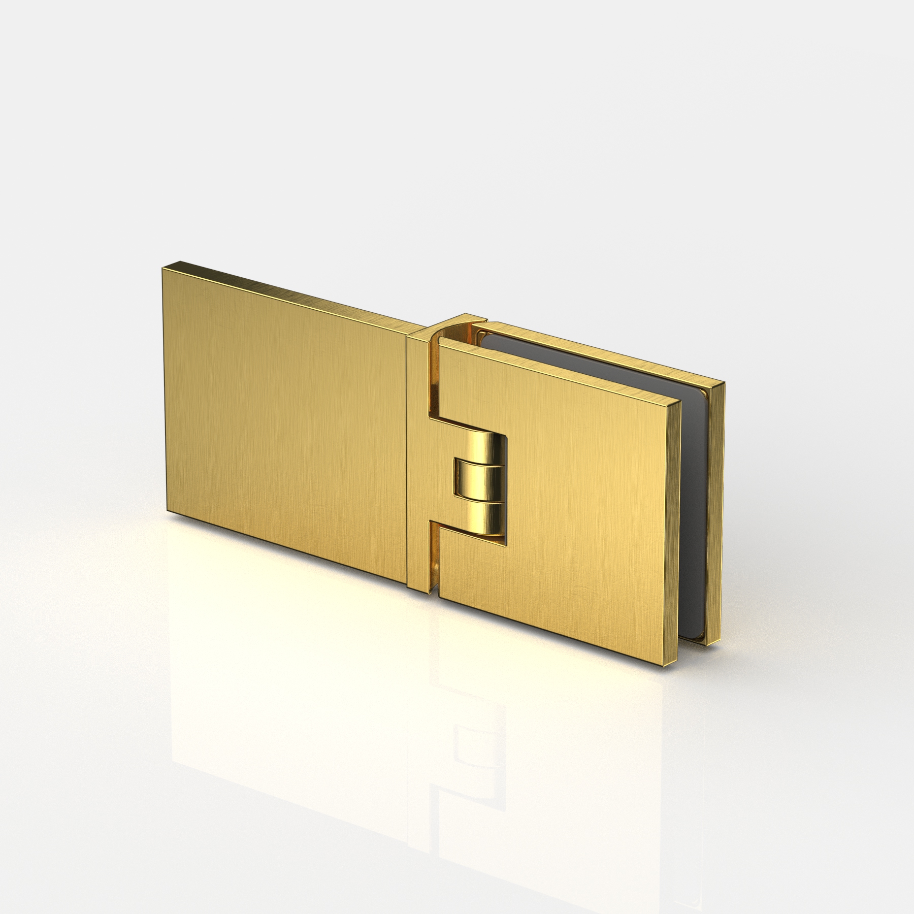 Pendelgångjärn, glas‑vägg 180°