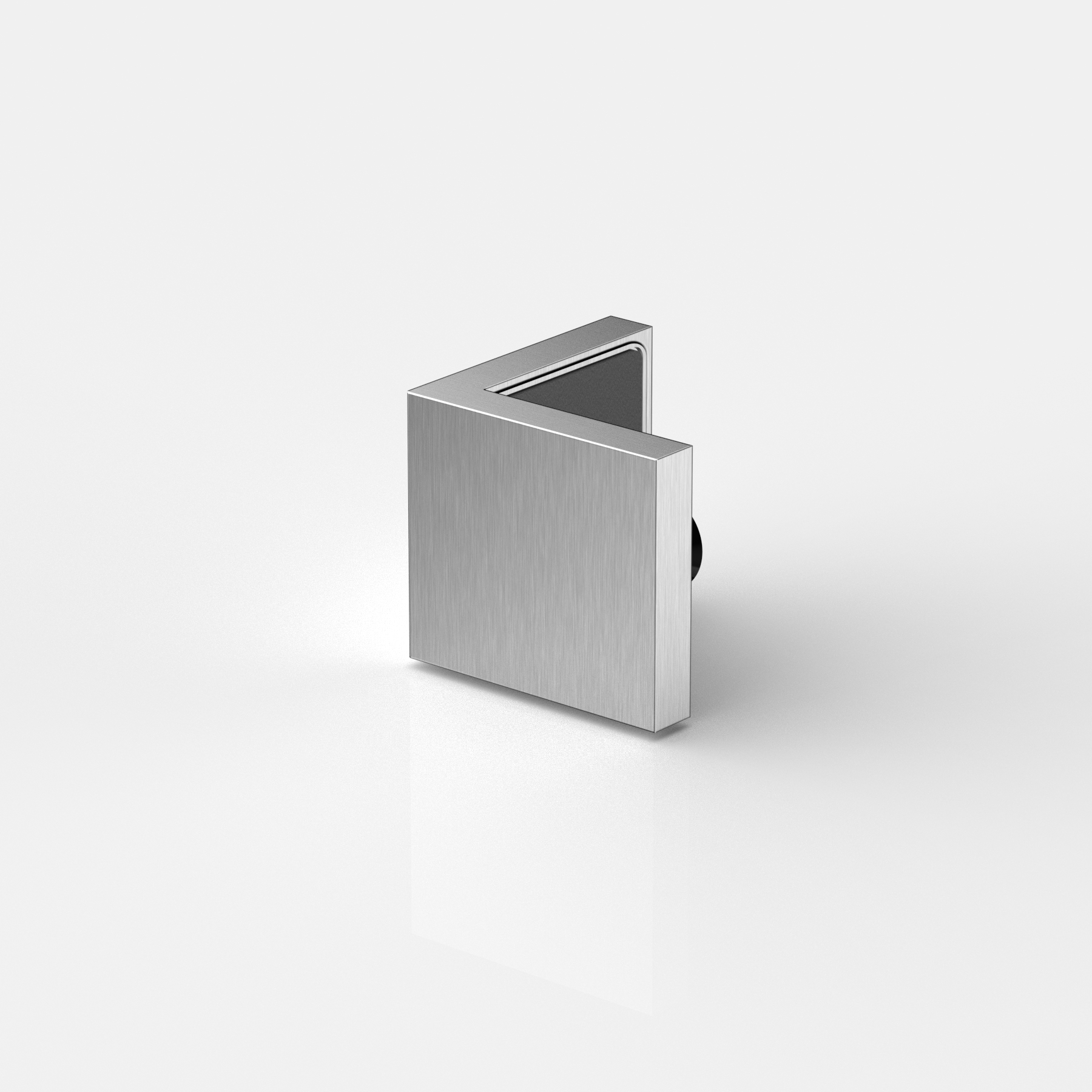 Fasta vinkelbeslag glas–glas 90°