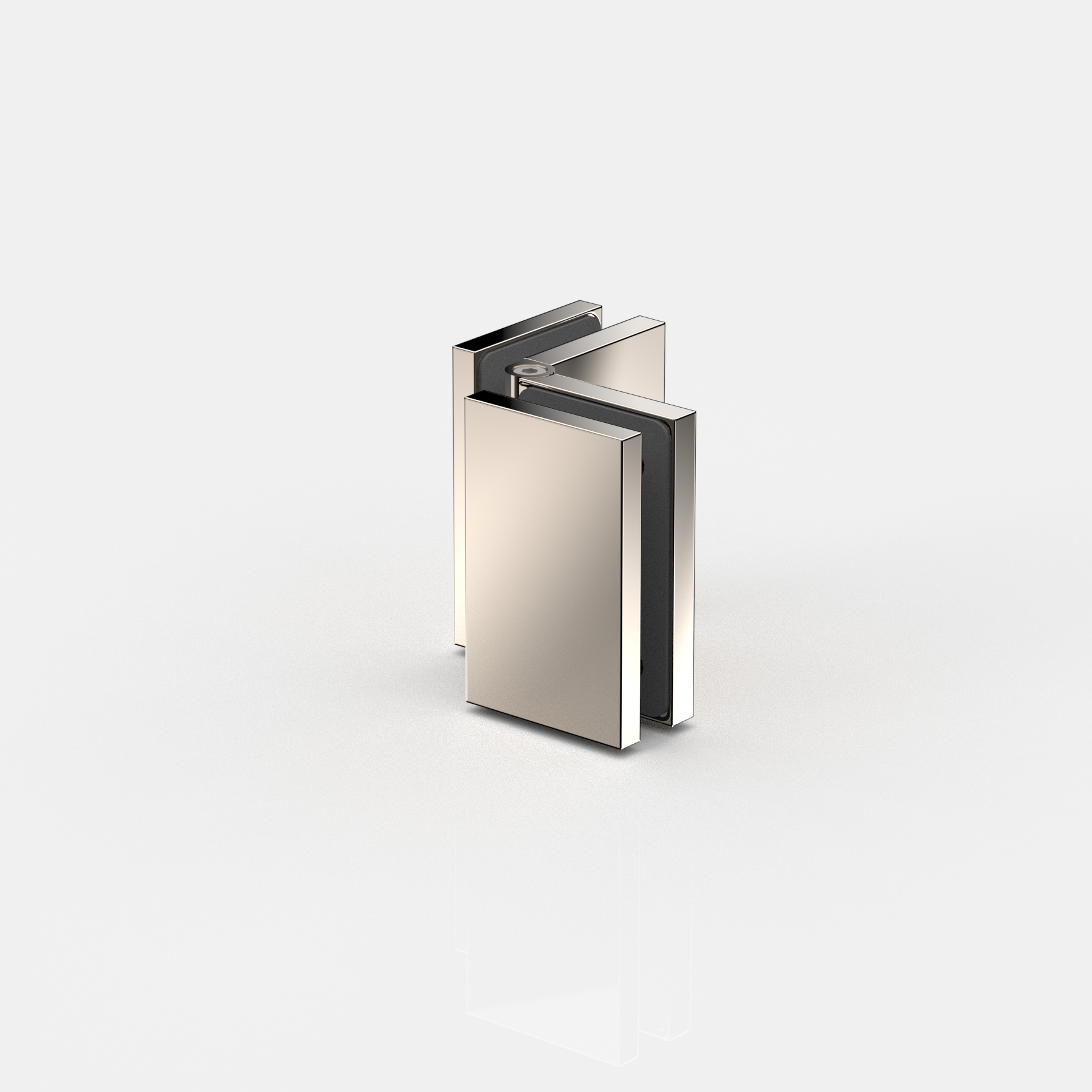 Fasta vinkelbeslag glas‑glas 80°–180°