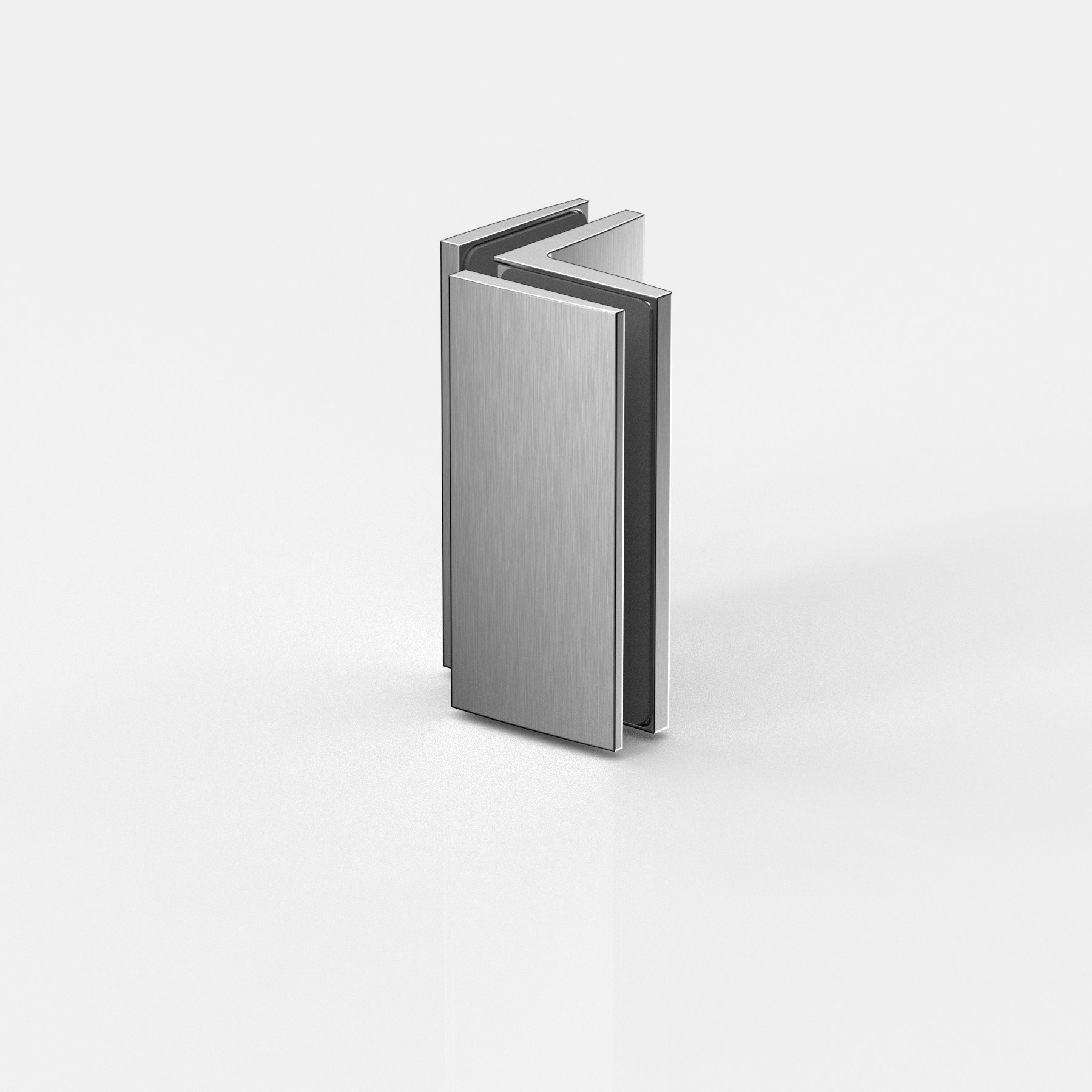 Fasta vinkelbeslag glas‑glas 90°