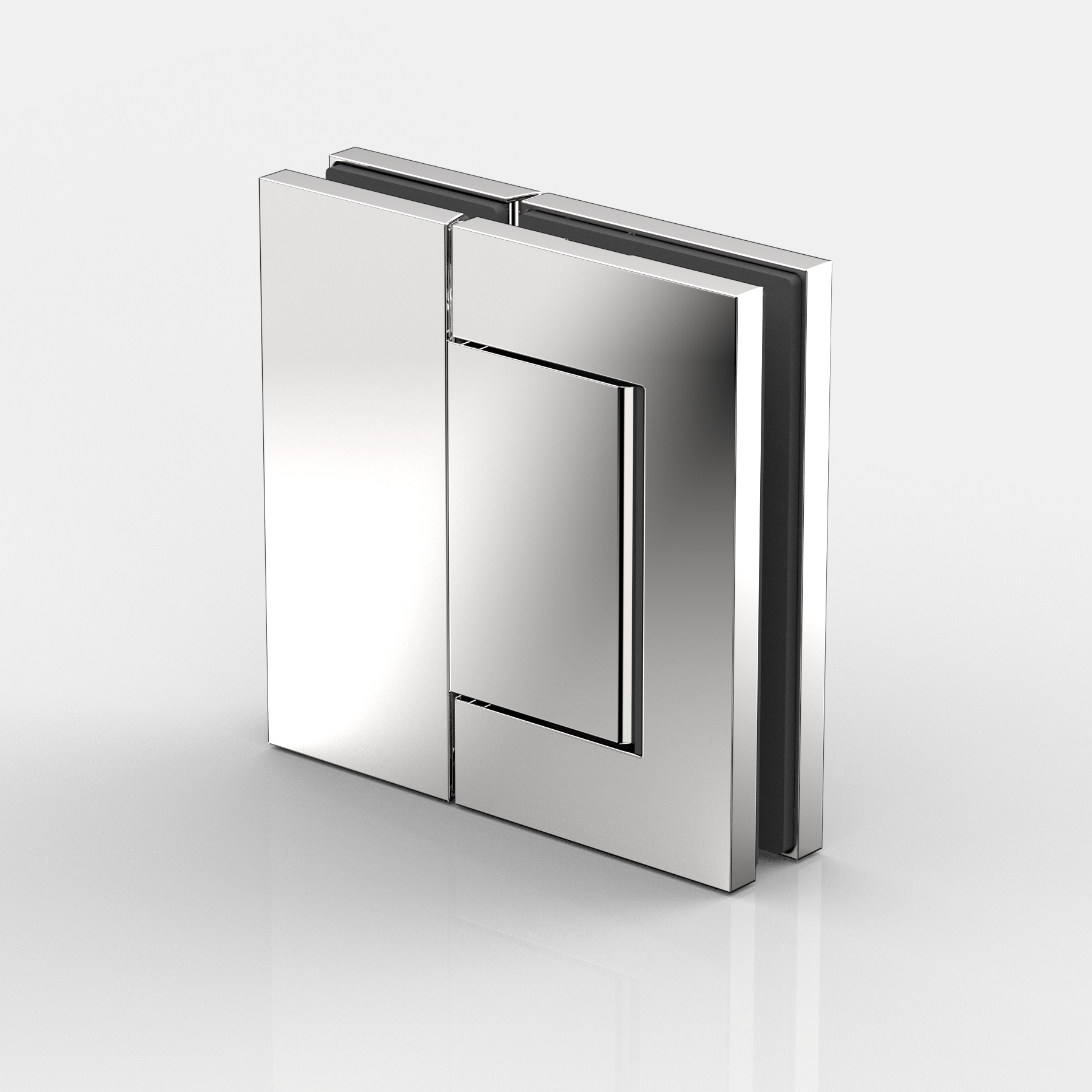 Pendelgångjärn, glas-glas 180°