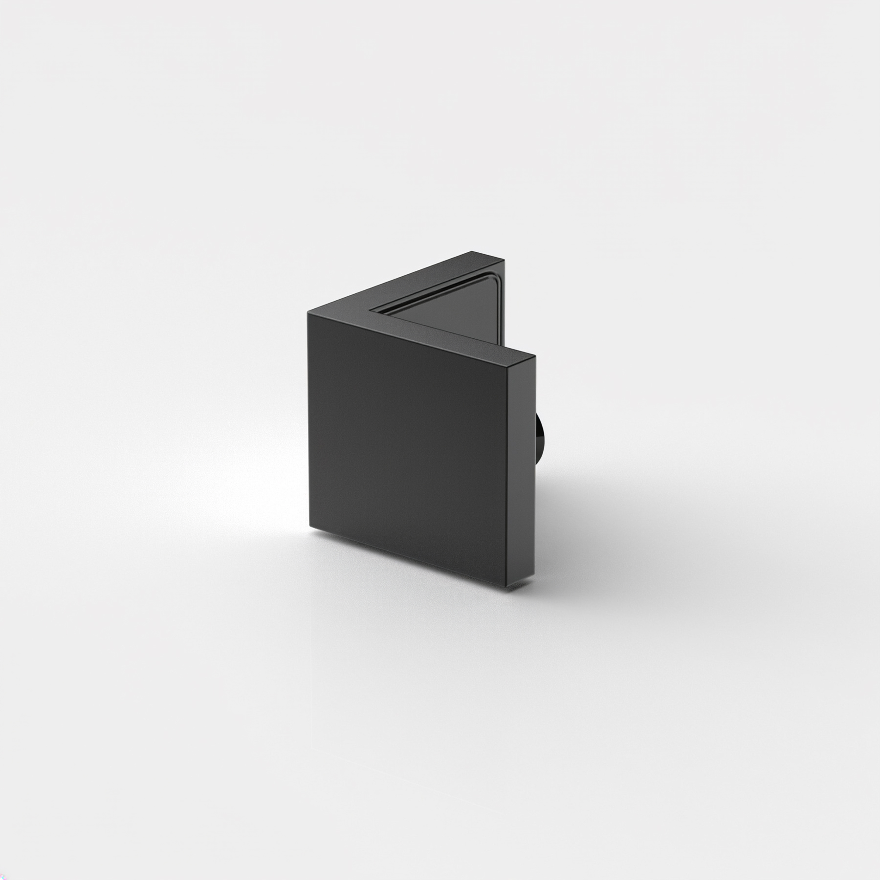 Fasta vinkelbeslag glas–glas 90°