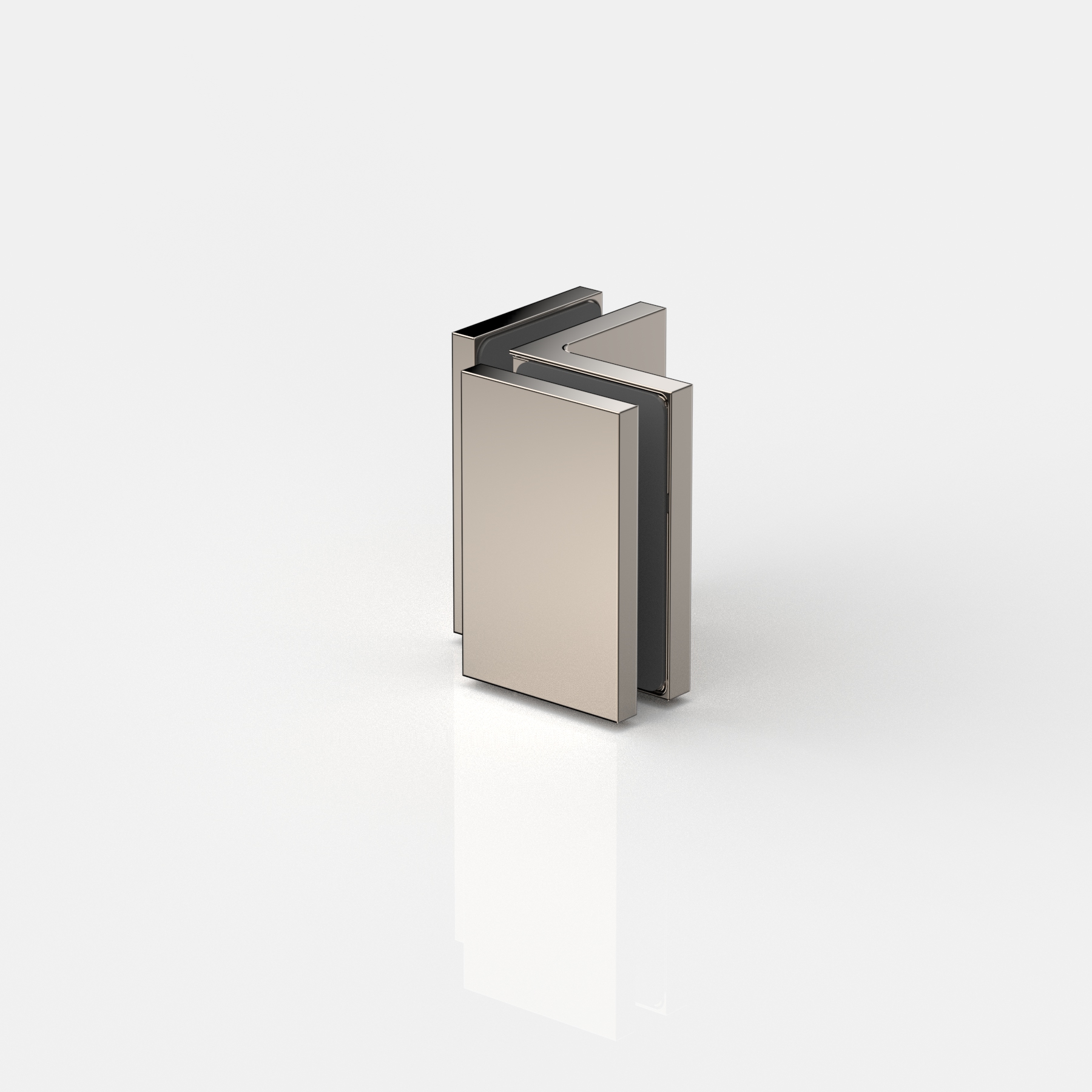 Fasta vinkelbeslag glas‑glas 90°
