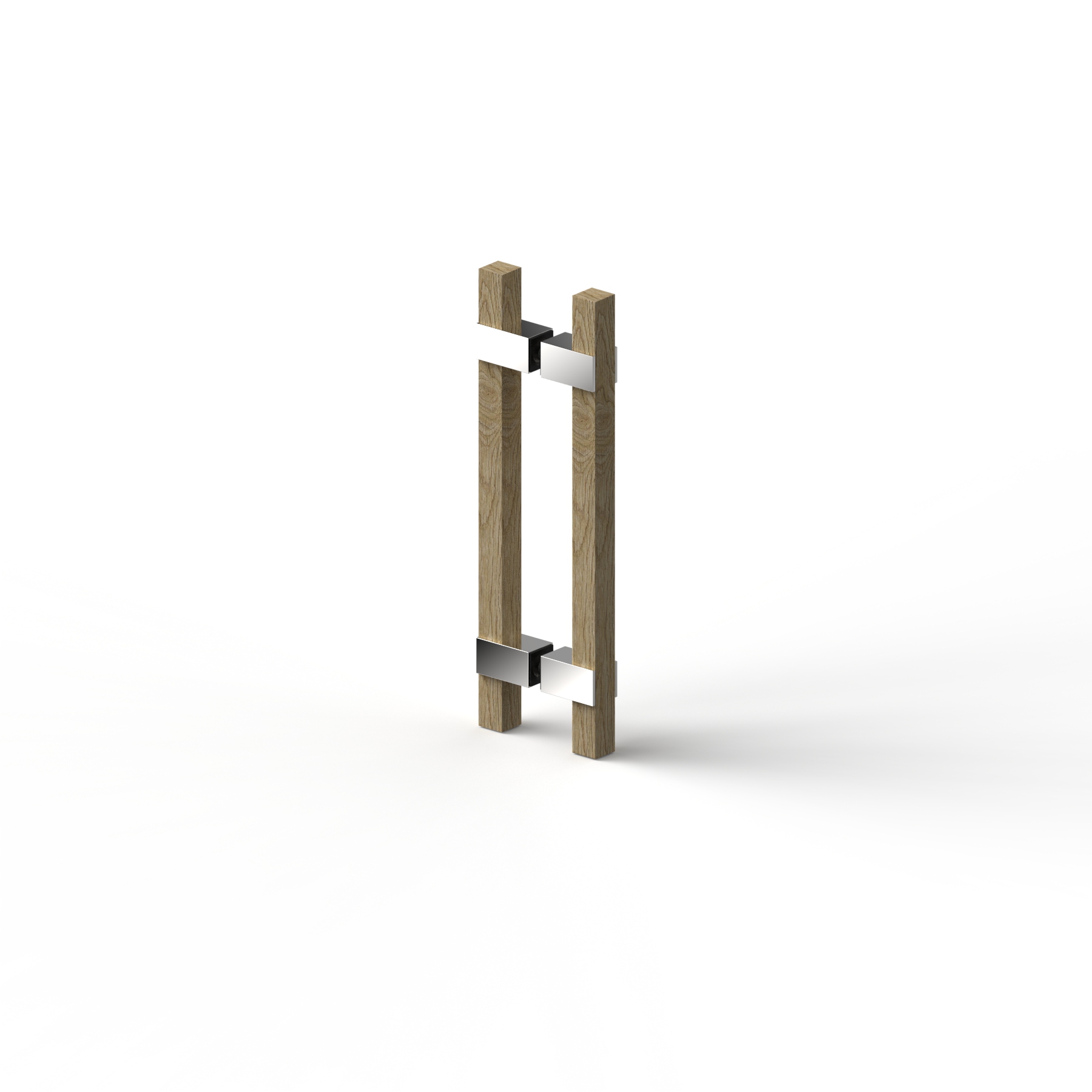 Dubbelt dörrhandtag, 320 mm, Hemlock + blankkrom