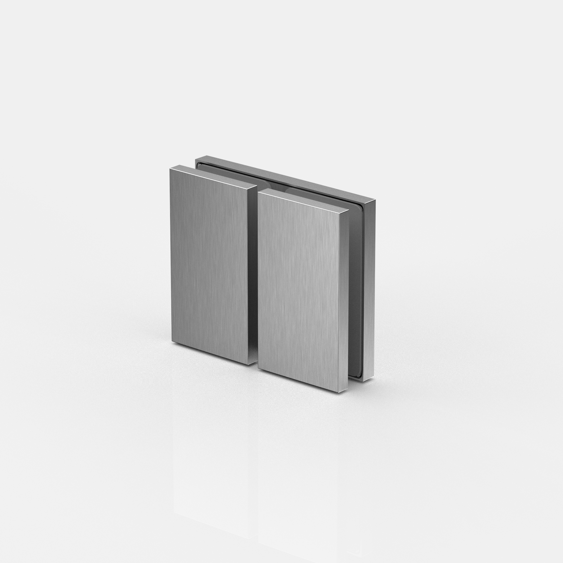 Fasta vinkelbeslag glas-glas 180°