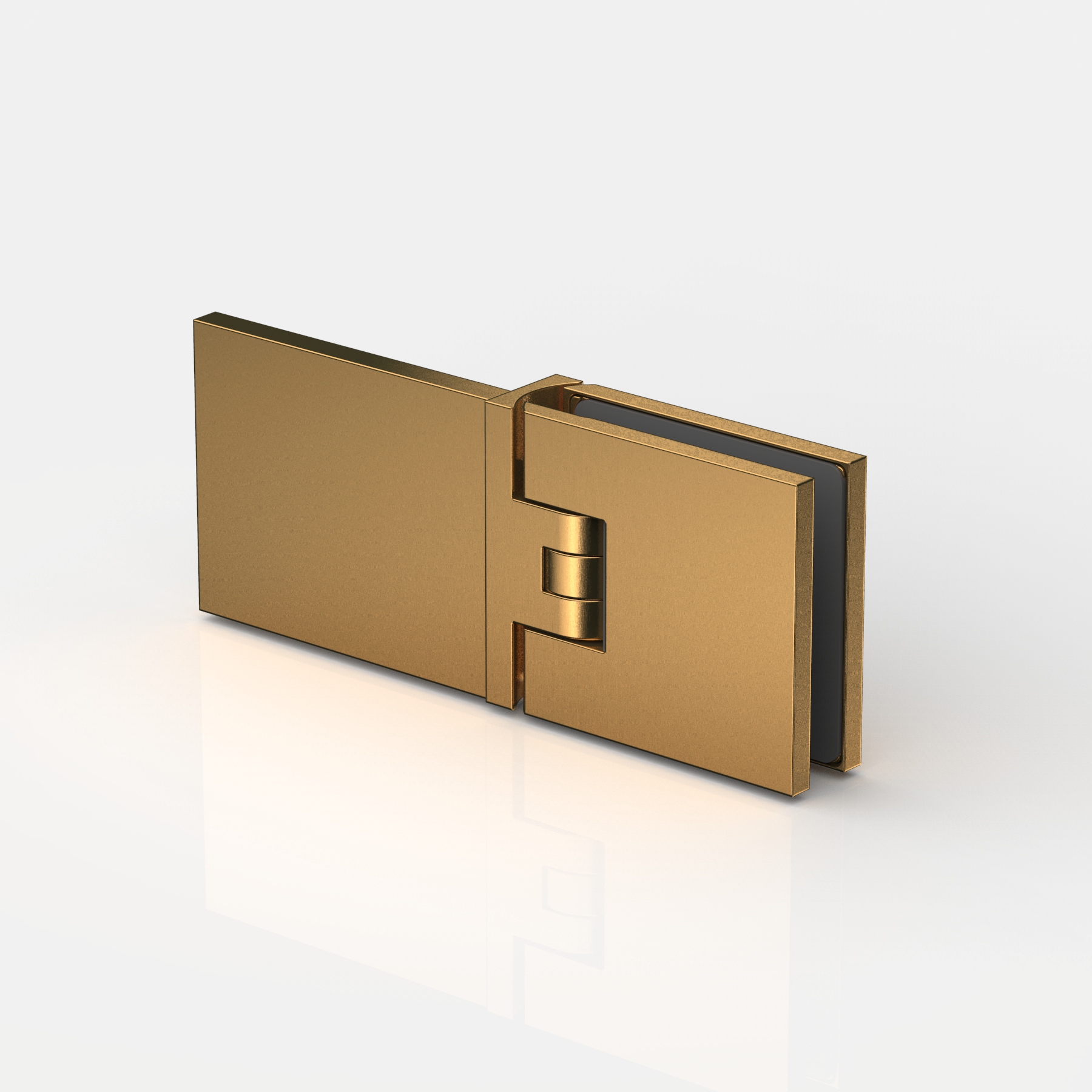 Pendelgångjärn, glas‑vägg 180°