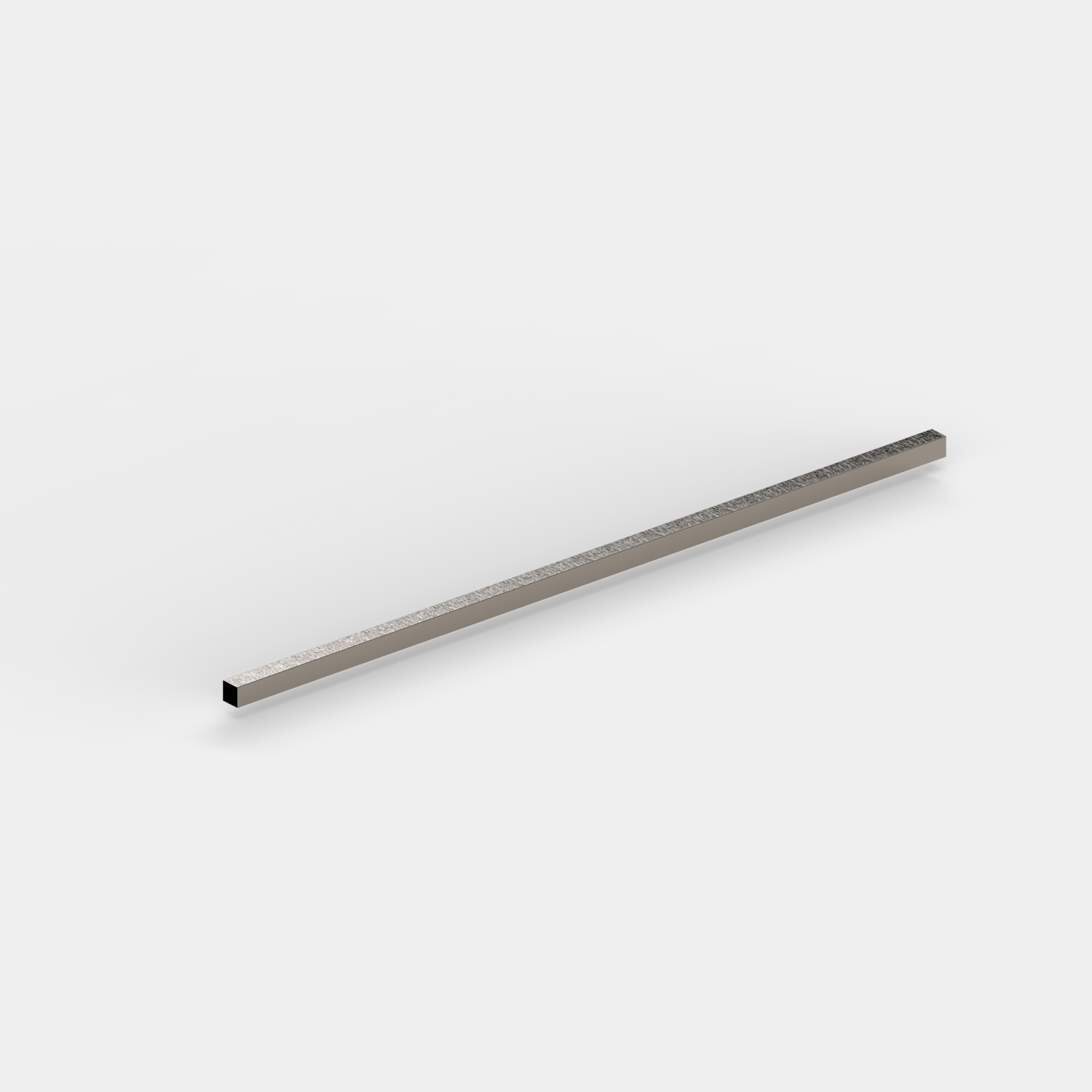 Rostfritt stålrör 15×15×2 mm, längd 1200 mm, grafitmetall utseende (borstad)