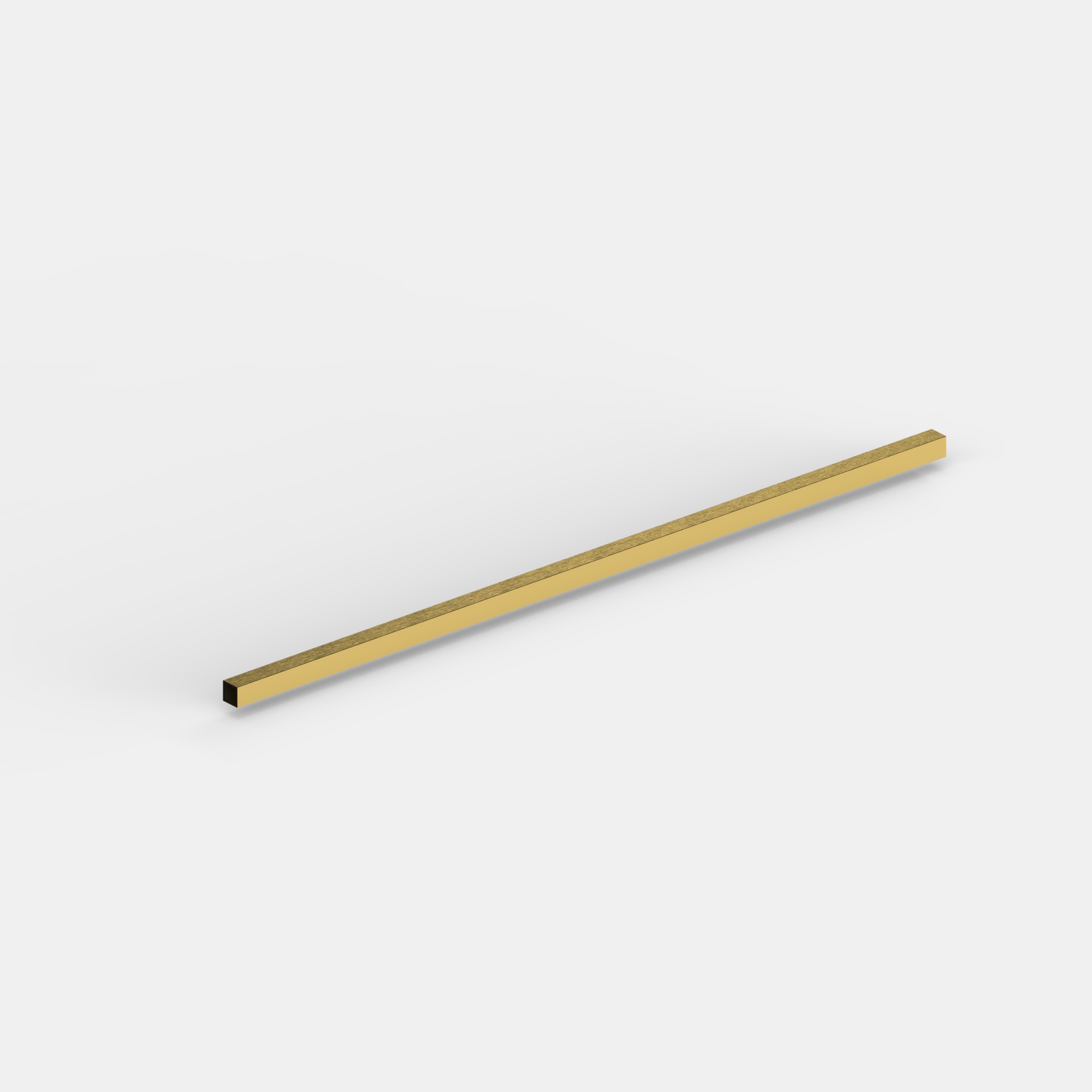 Rostfritt stålrör 15×15×2 mm, längd 1200 mm, mässing/guld utseende (borstad)