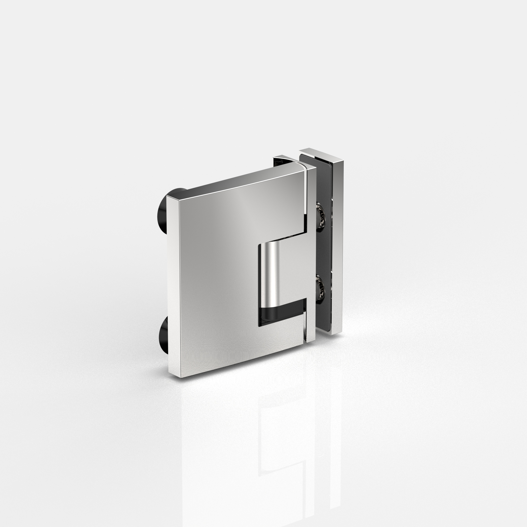 Pendelgångjärn glas–glas 90°