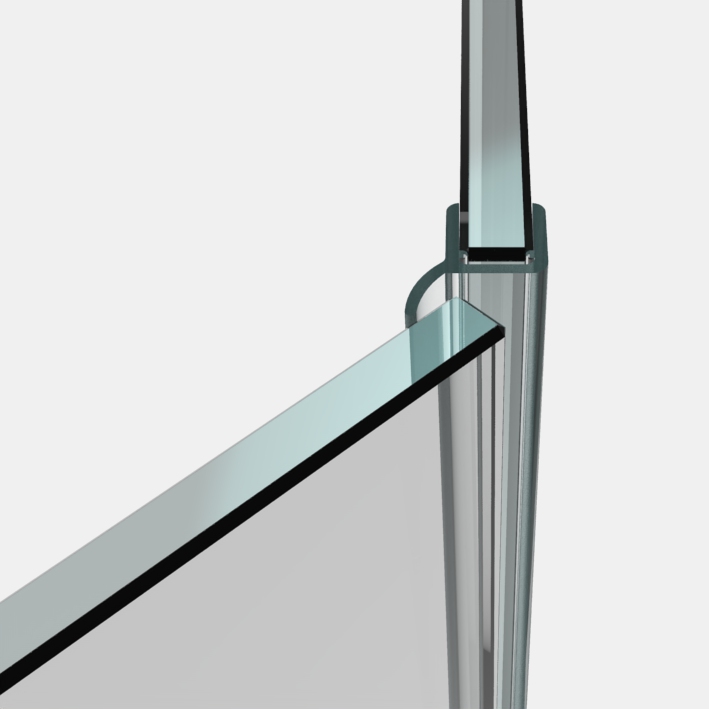Tätningsprofil glas-glas 135°