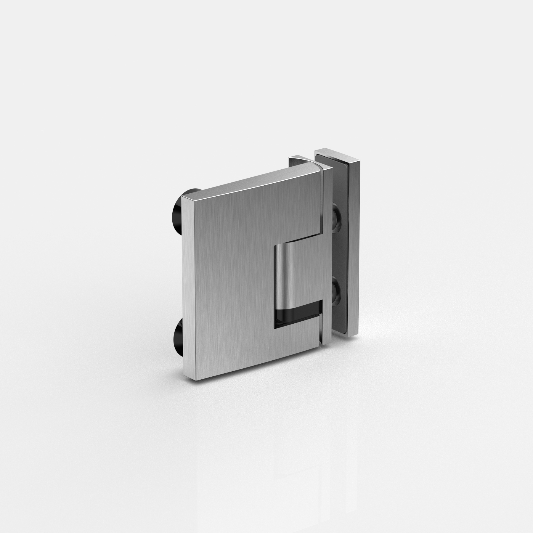 Pendelgångjärn glas–glas 90°
