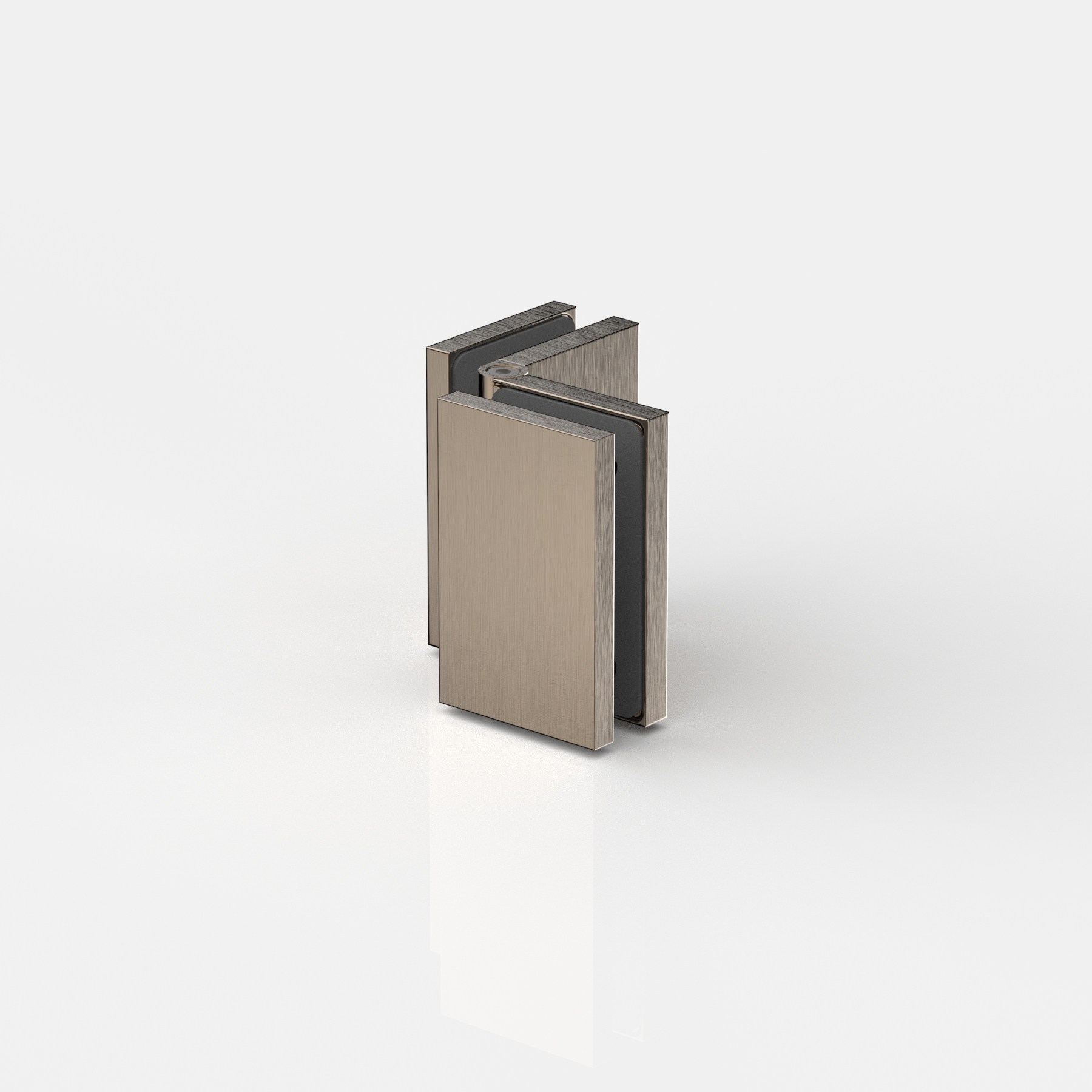 Fasta vinkelbeslag glas‑glas 80°–180°