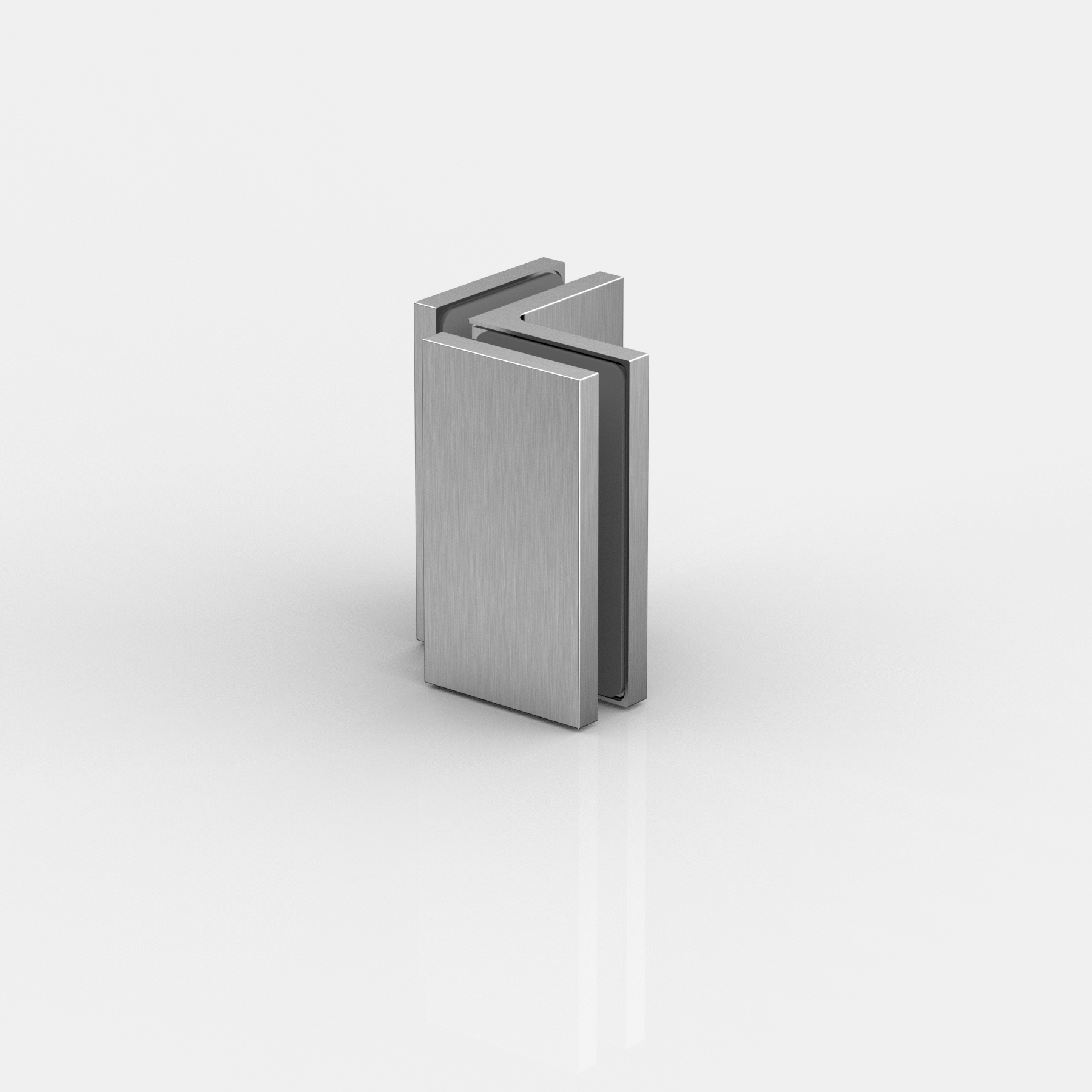 Fasta vinkelbeslag glas‑glas 90°