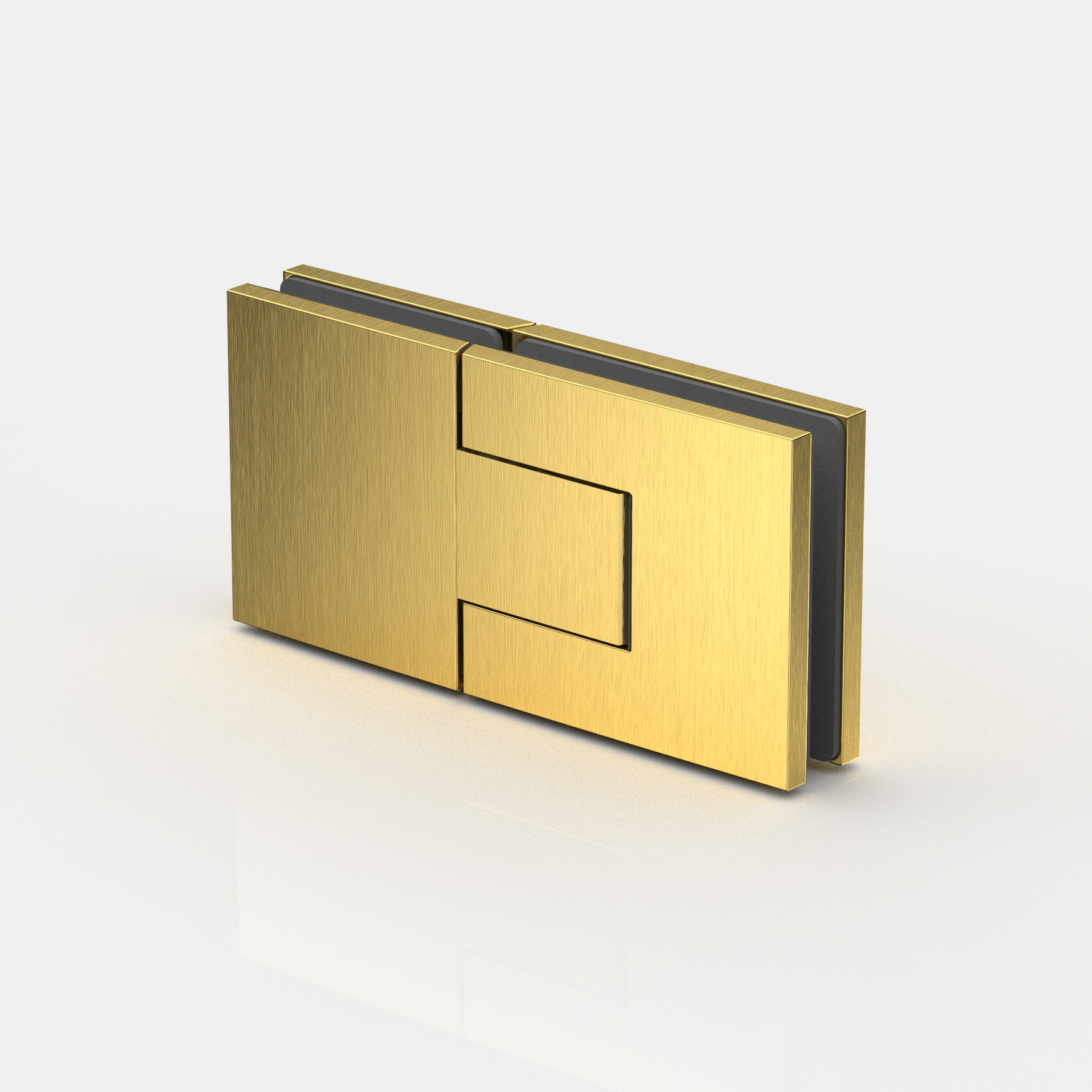 Pendelgångjärn, glas‑glas 180°