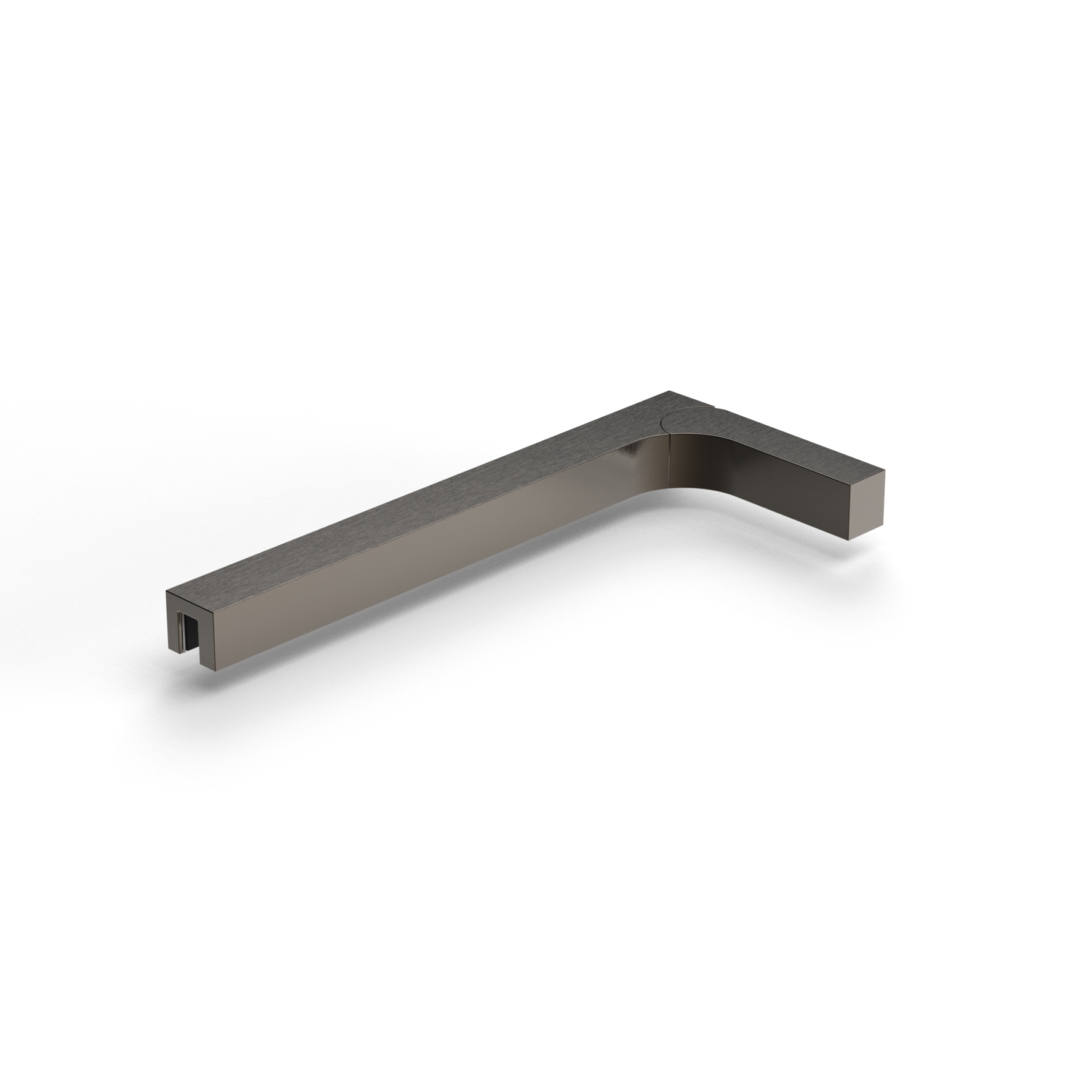 Stabiliserings‑vinkelbeslag glas–vägg 90°