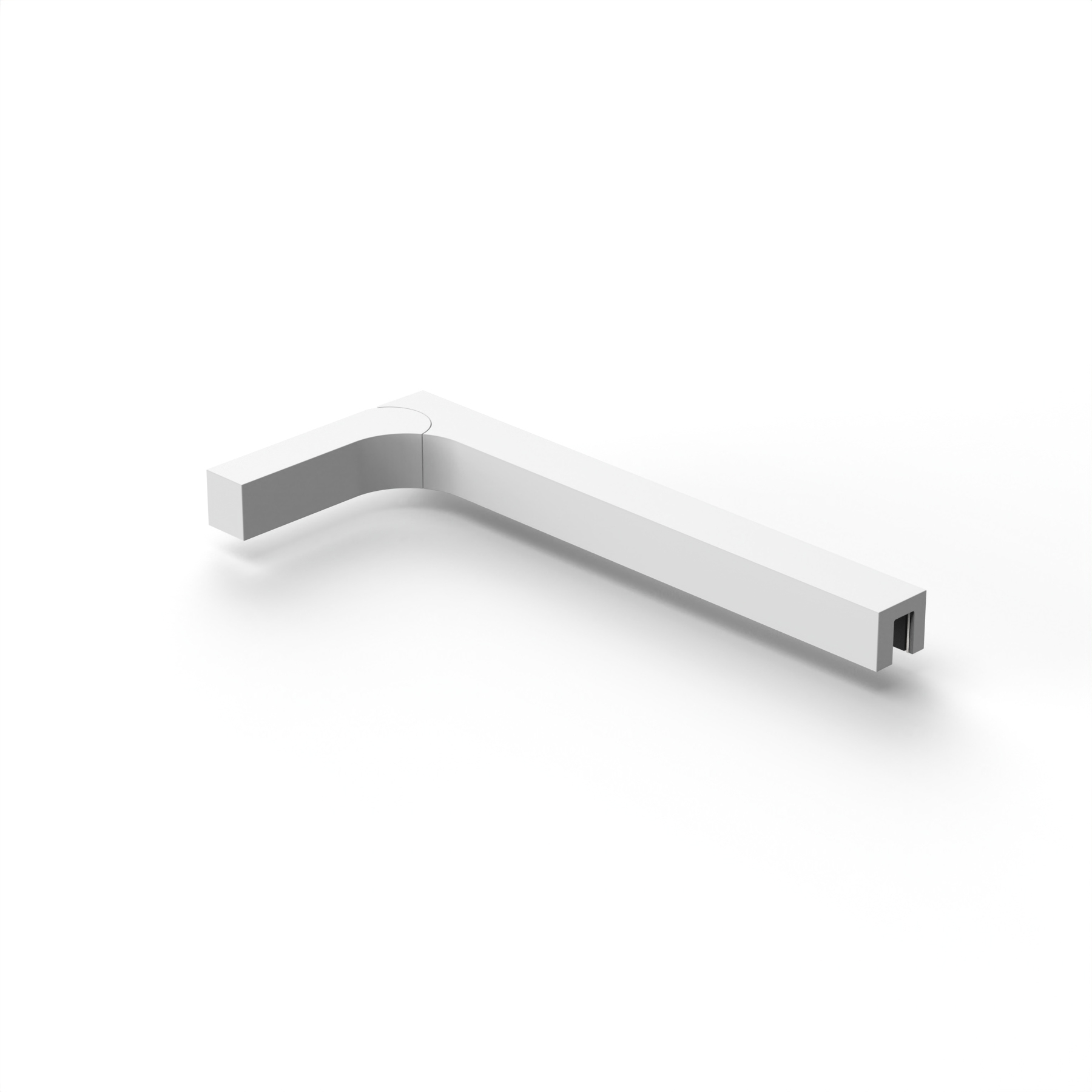 Stabiliserings‑vinkelbeslag glas–vägg 90°