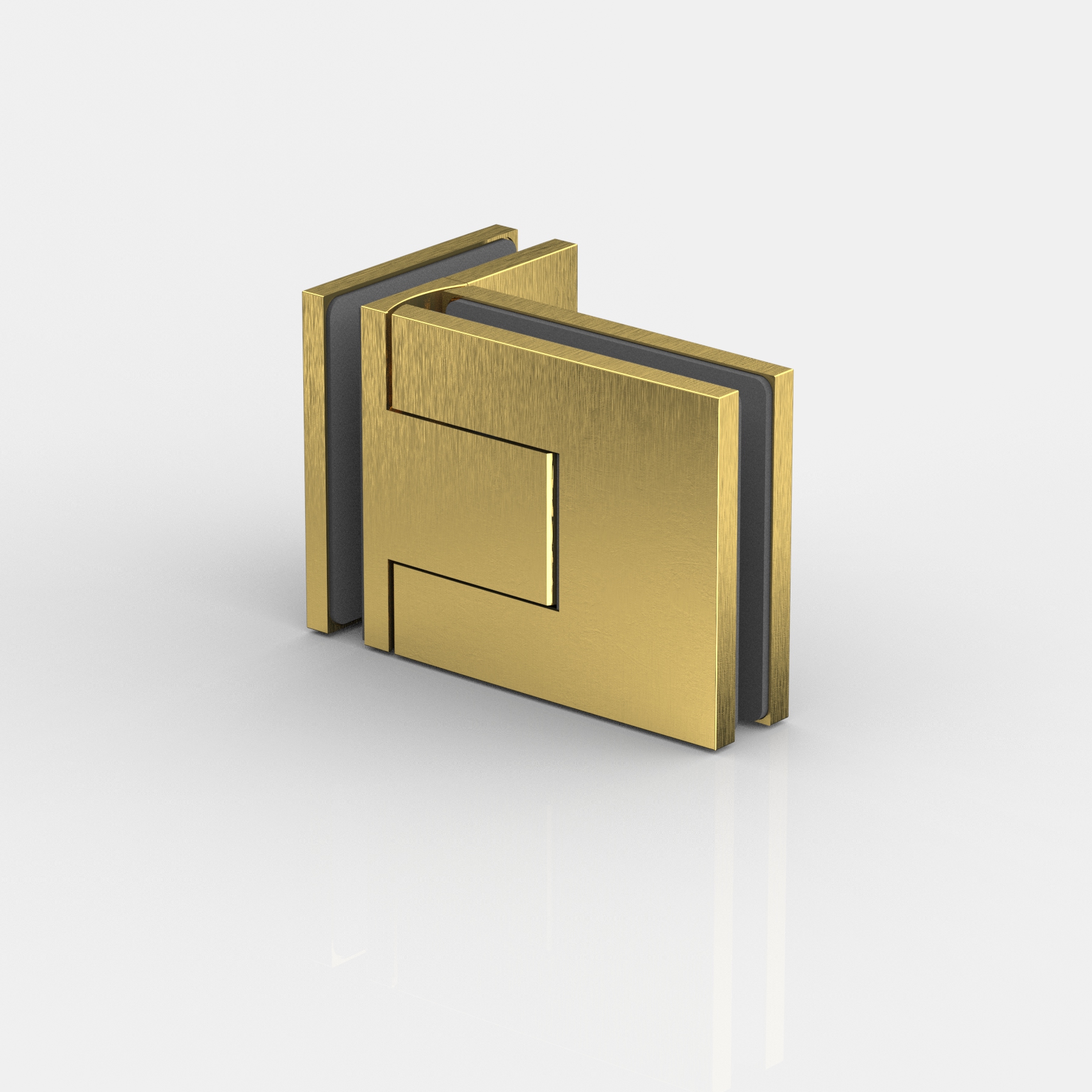 Pendelgångjärn, glas‑glas 90°