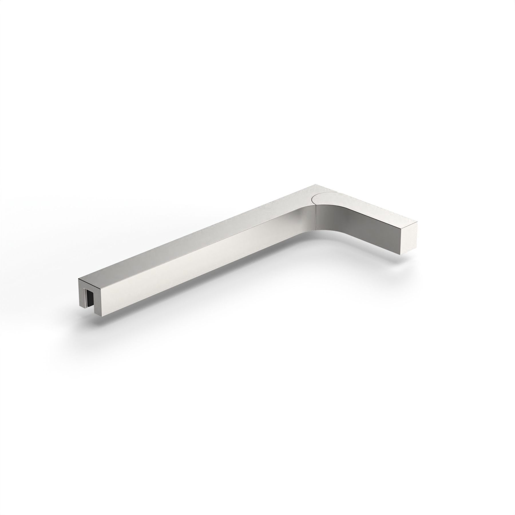 Stabiliserings‑vinkelbeslag glas–vägg 90°