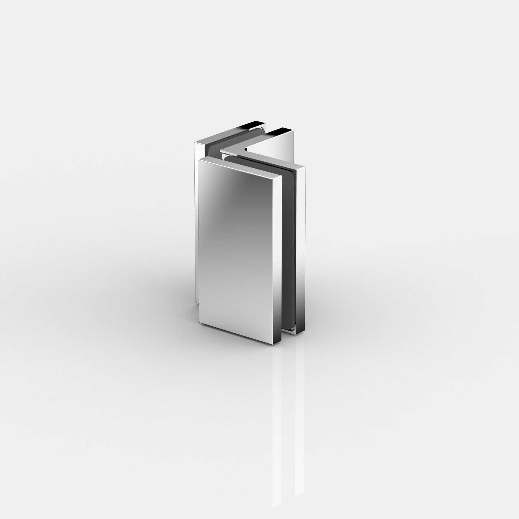 Fasta vinkelbeslag glas‑glas 90°