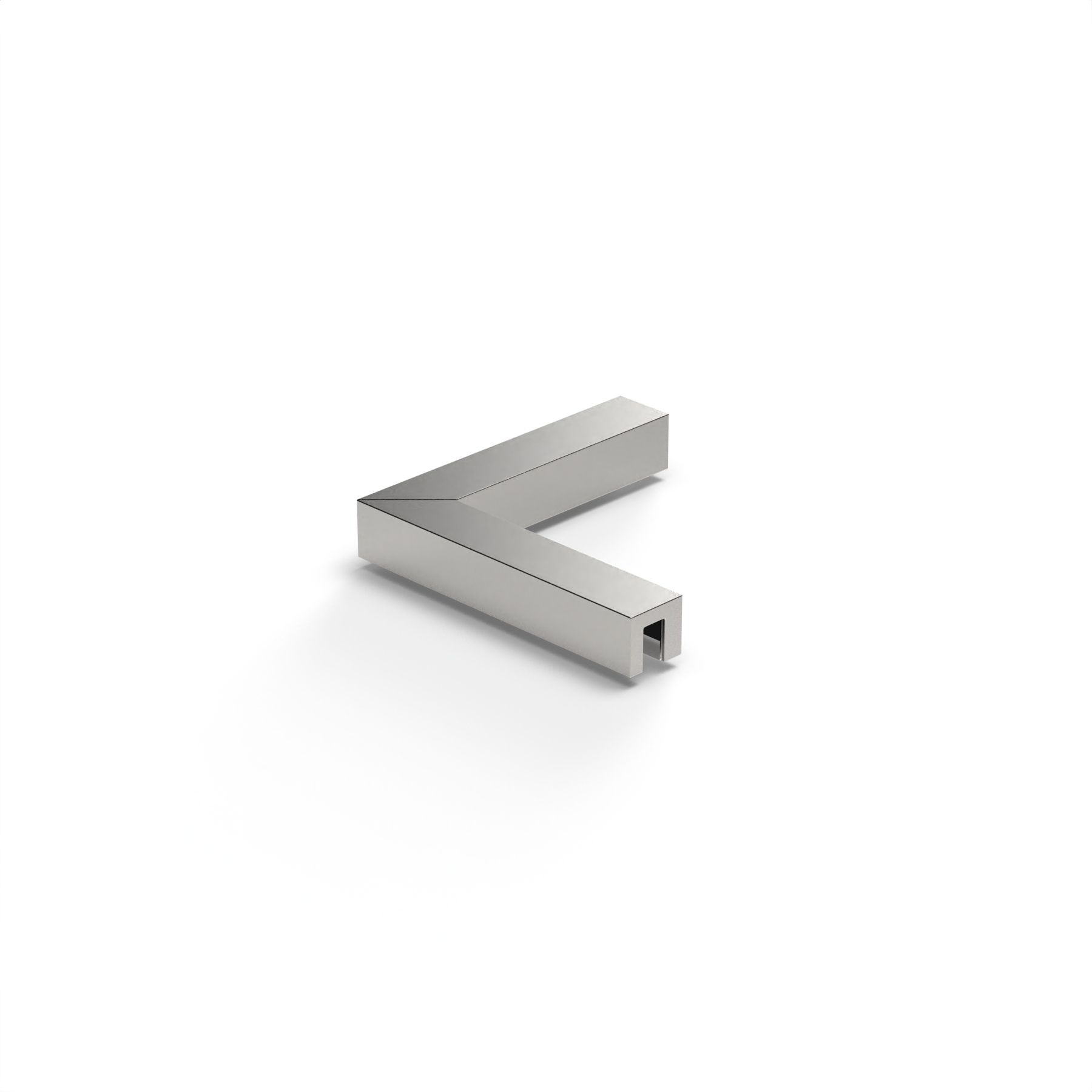 Stabiliserings‑vinkelbeslag glas–glas 90°