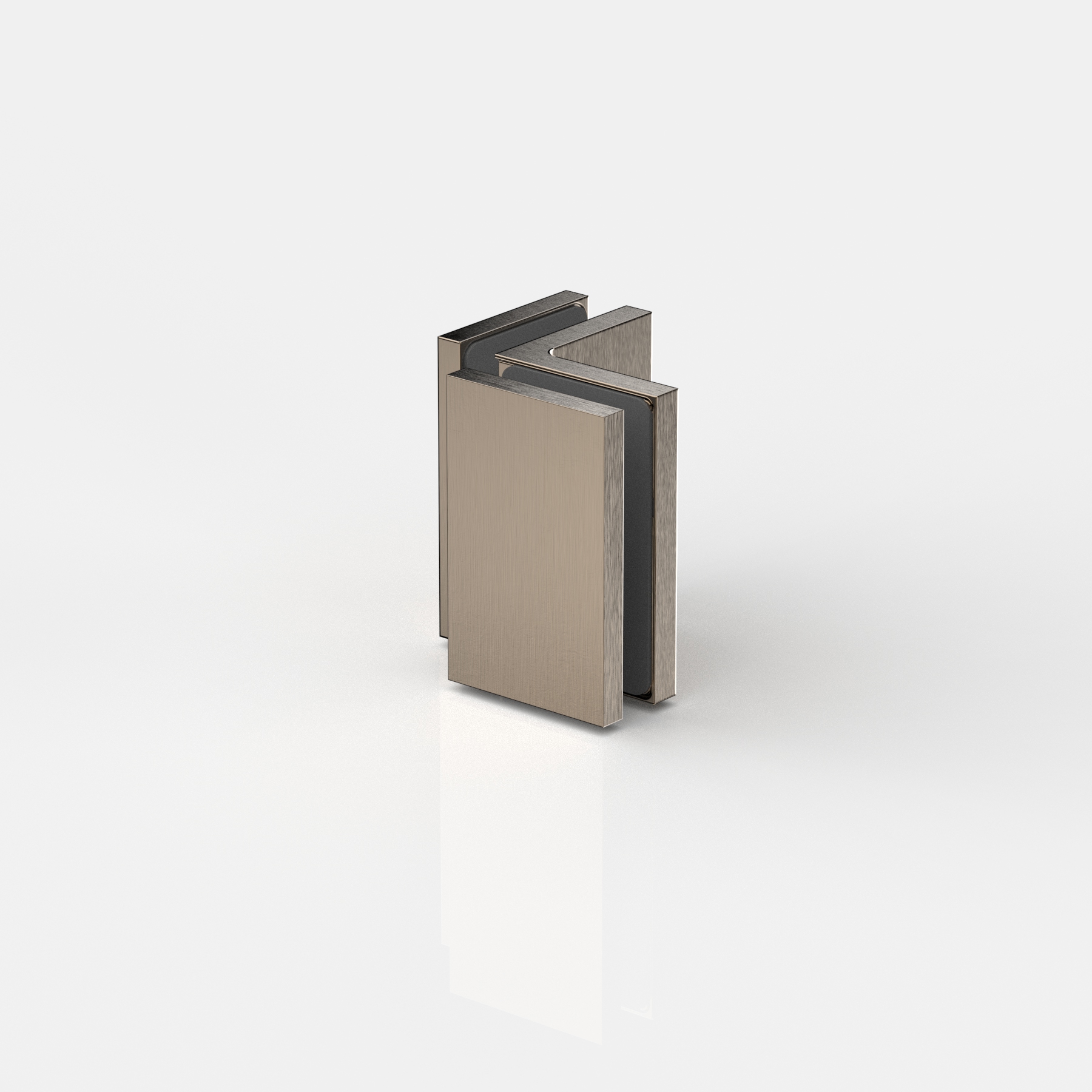 Fasta vinkelbeslag glas‑glas 90°