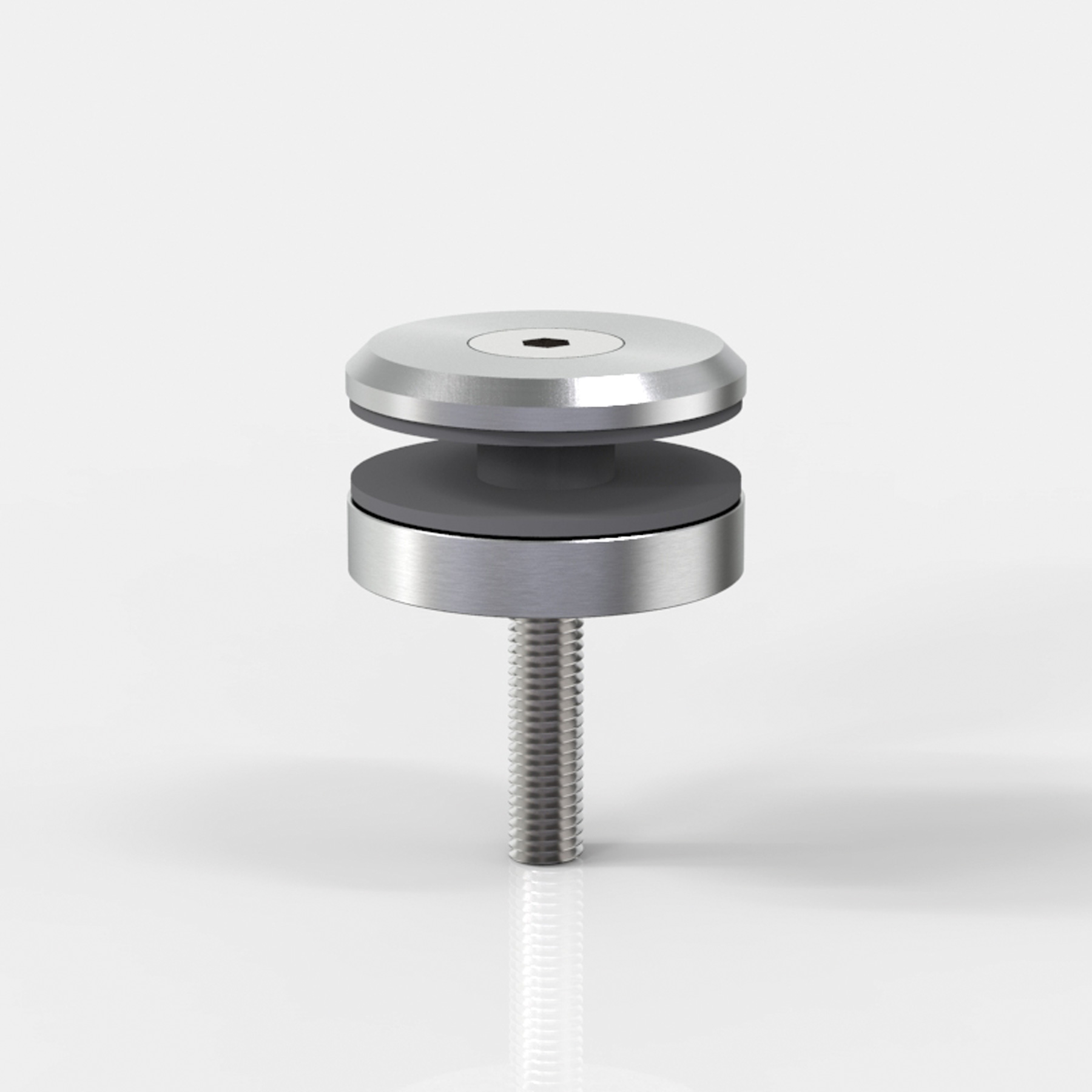 Punktfäste Ø52 mm, höjt huvud, rostfritt stål 304